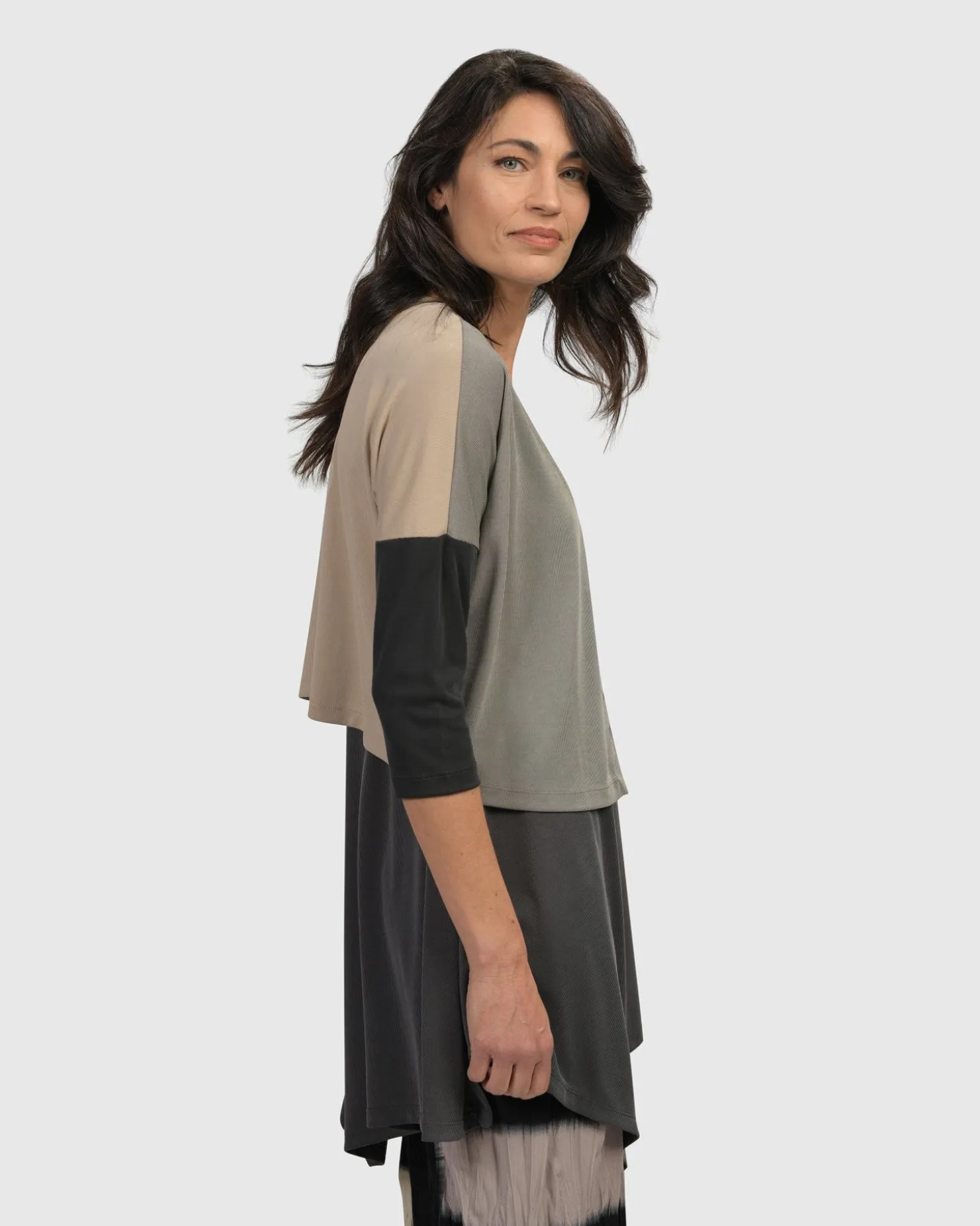 Women Alembika Essential Colorblock Cupro Cardigan, Multi