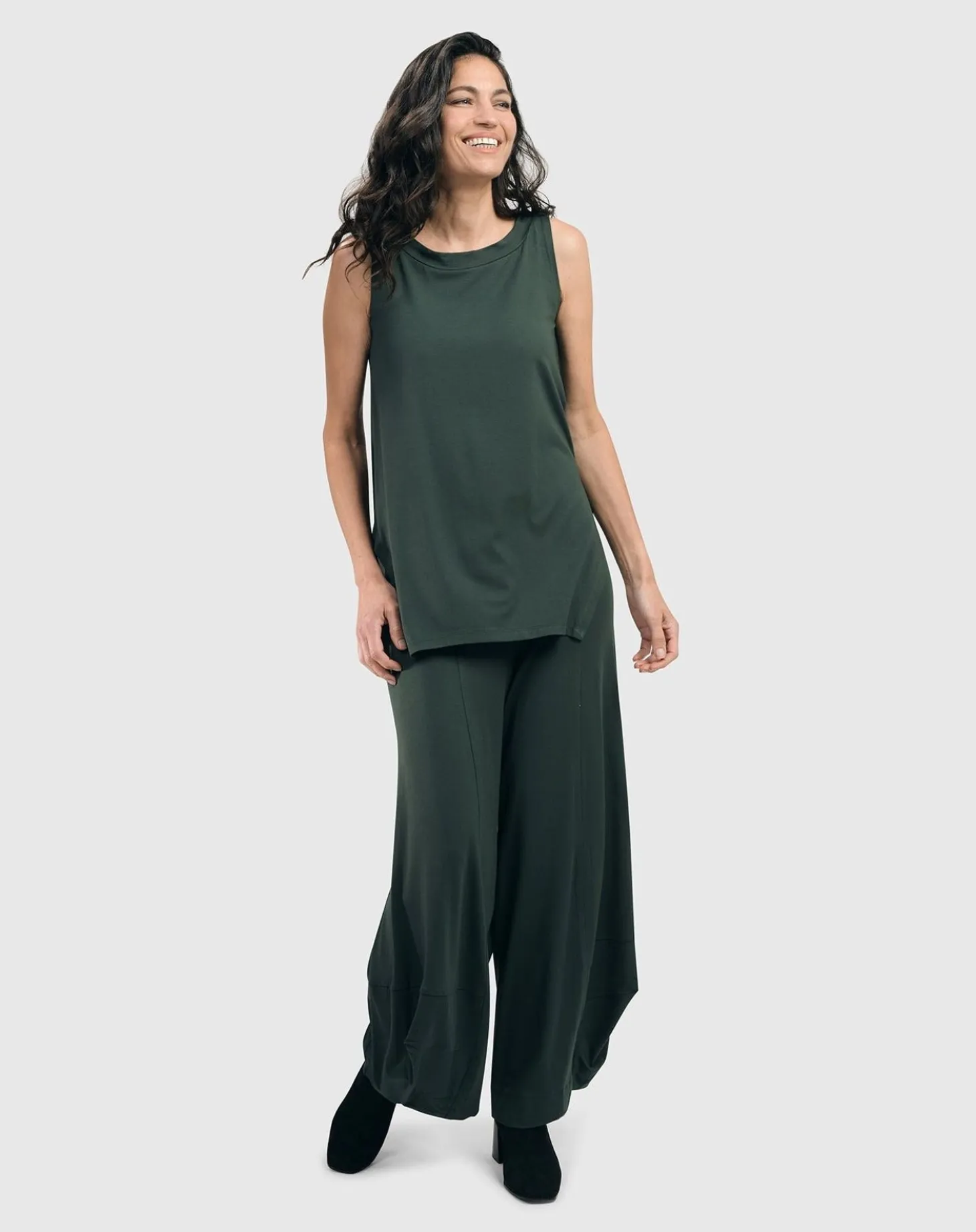 Women Alembika Essential Cutaway Tank Top, Green