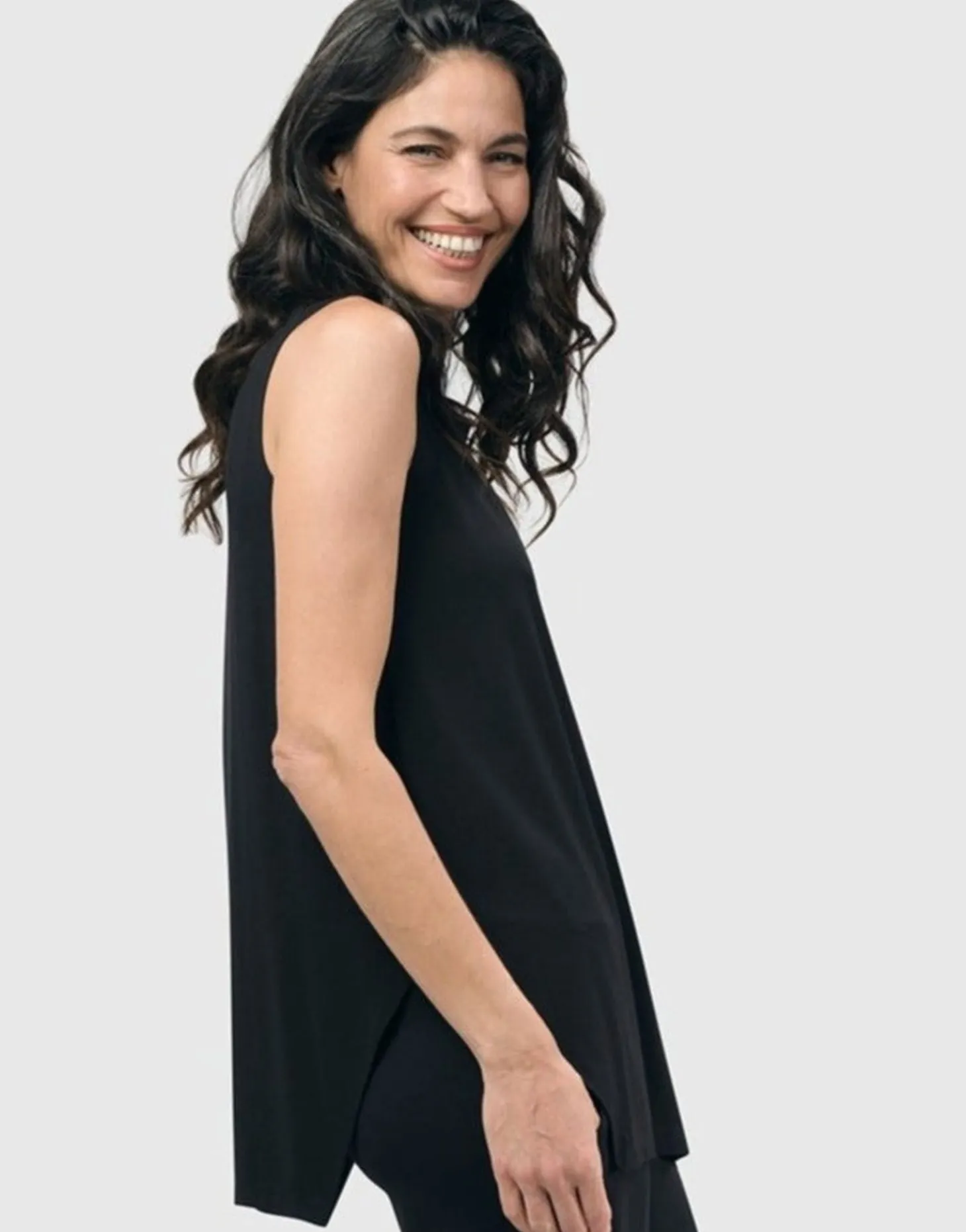 Women Alembika Essential Cutaway Tank Top, Black
