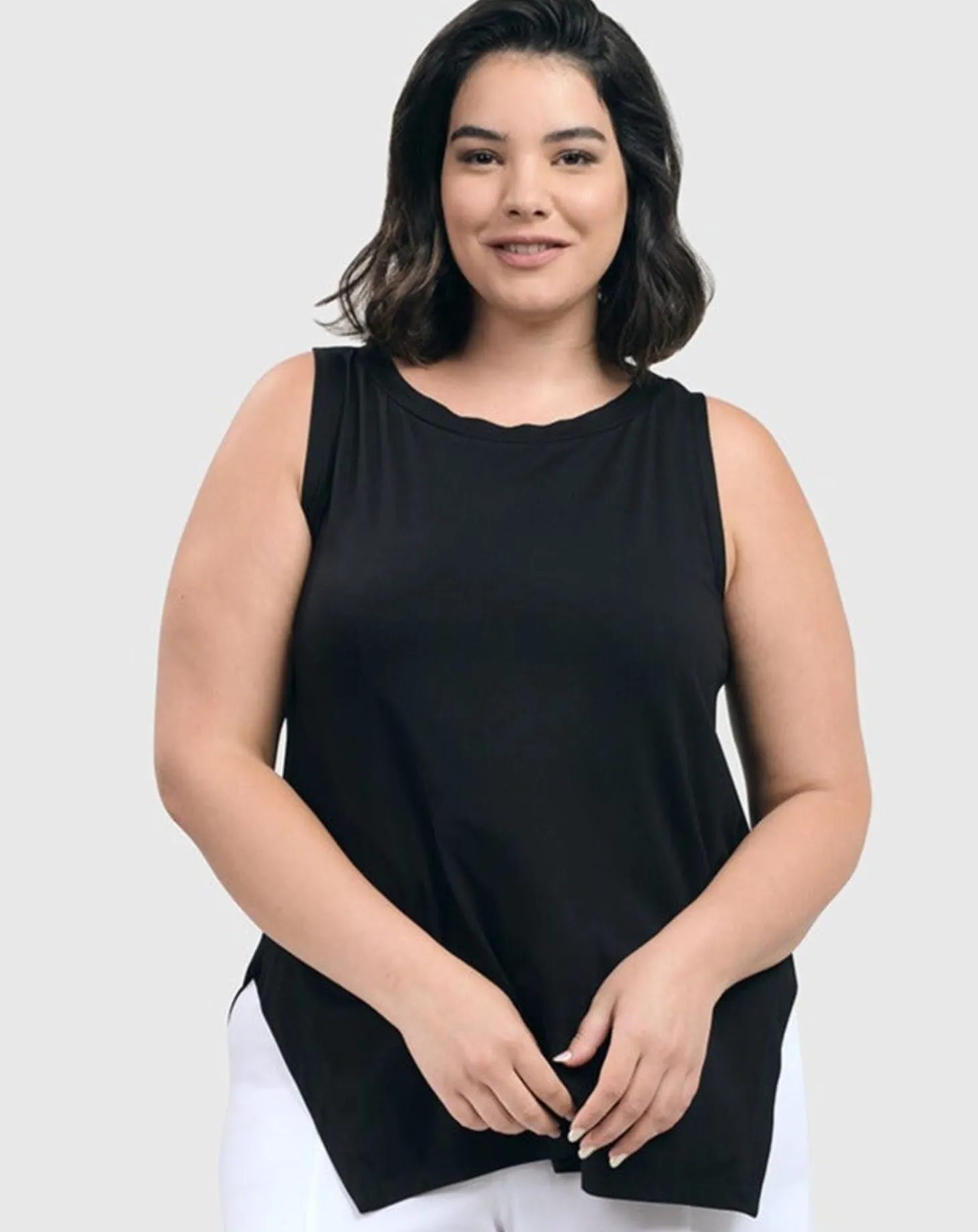 Women Alembika Essential Cutaway Tank Top, Black