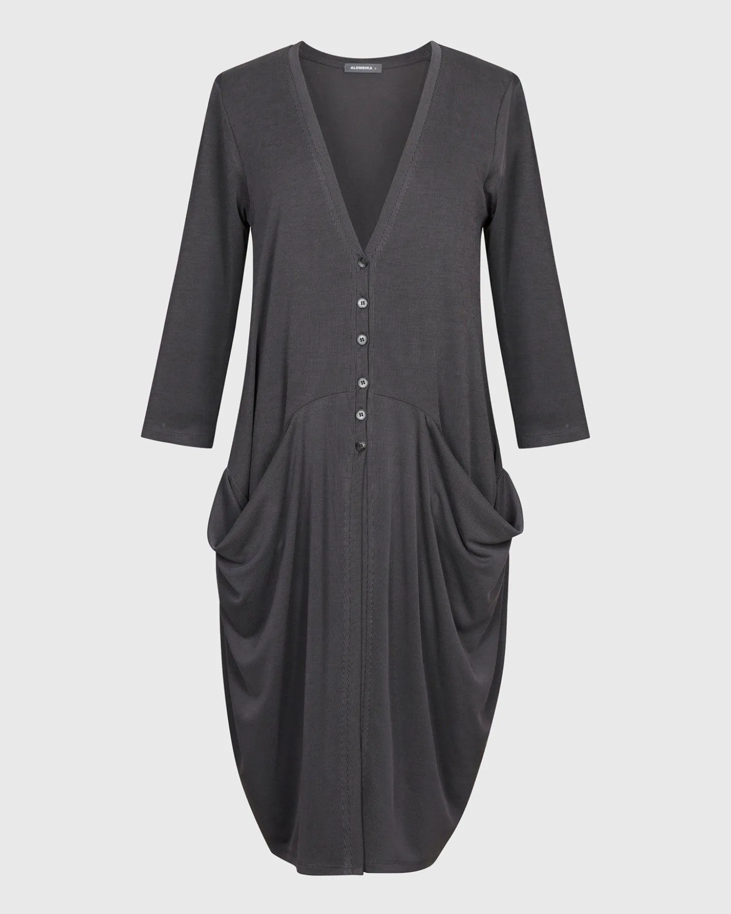 Women Alembika Essential Draped Cocoon Jacket, Grey