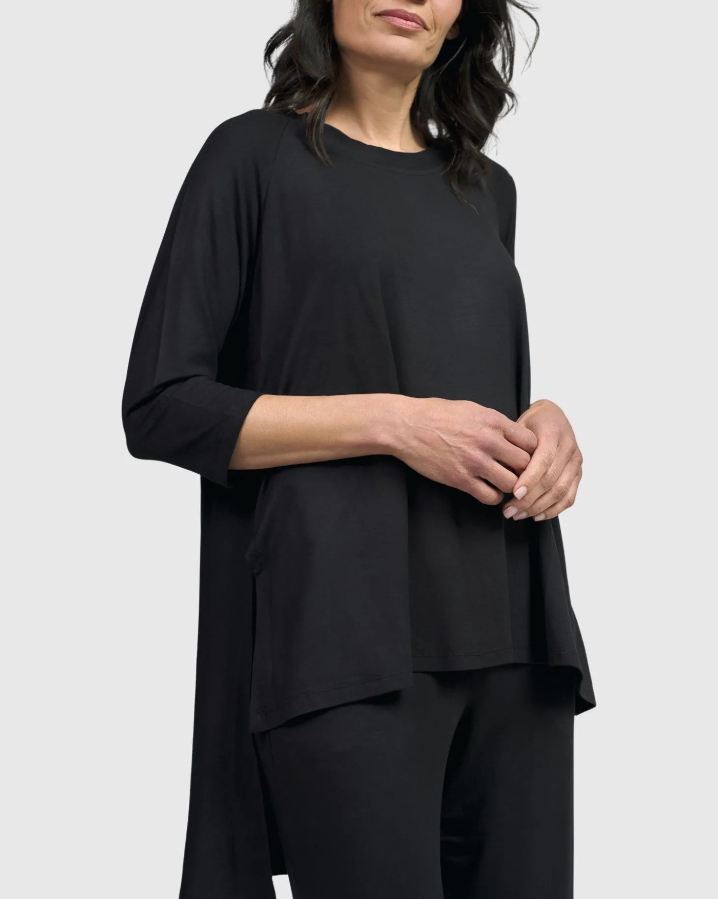 Women Alembika Essential Hi-Lo Top, Black