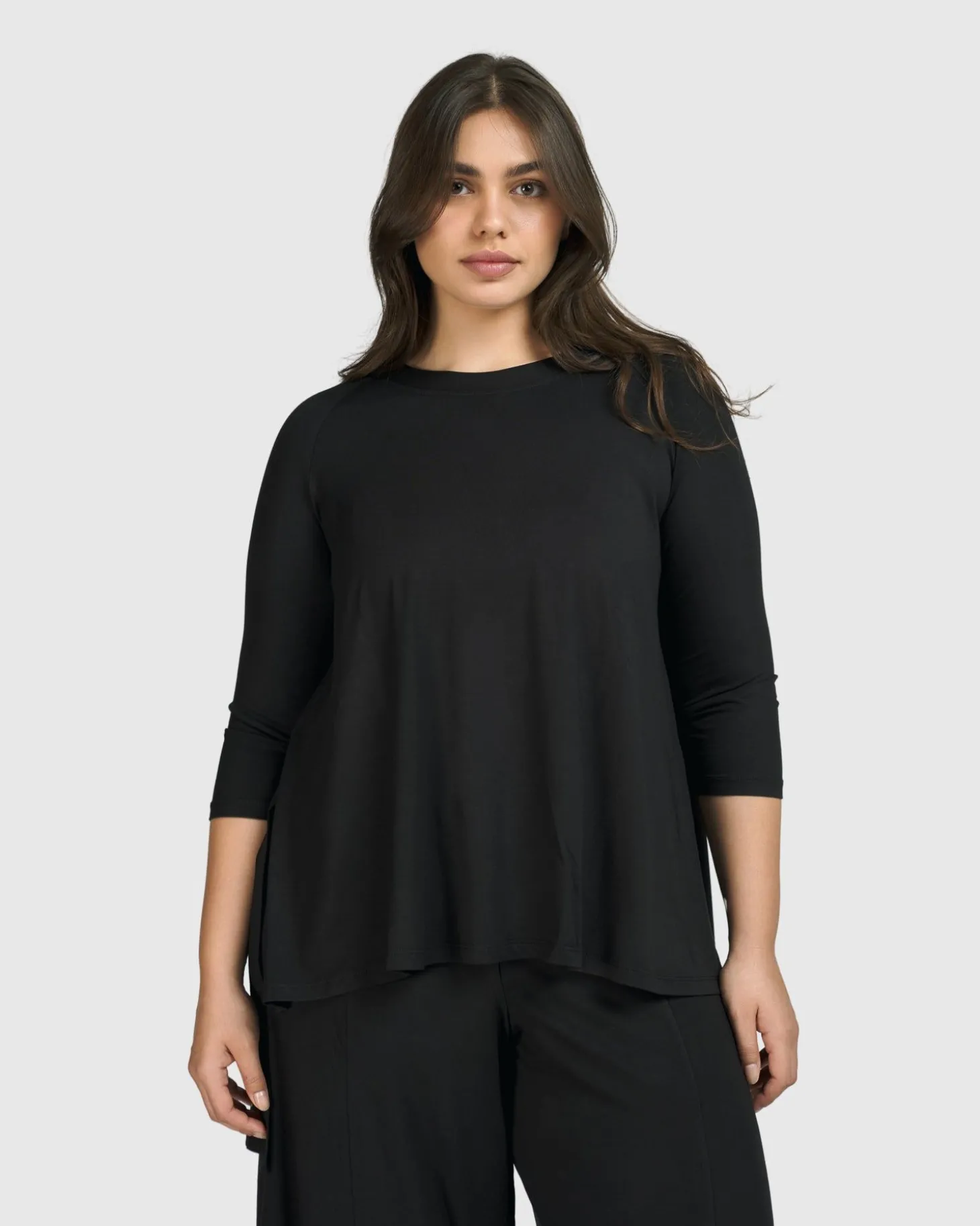 Women Alembika Essential Hi-Lo Top, Black