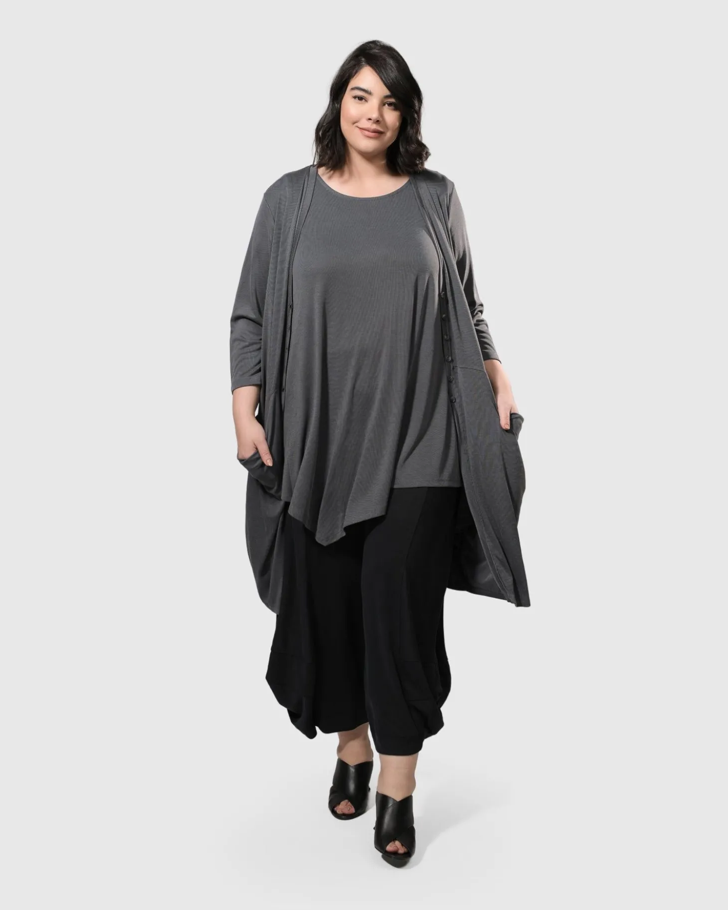 Women Alembika Essential Joy Sleeveless Tunic Top, Grey