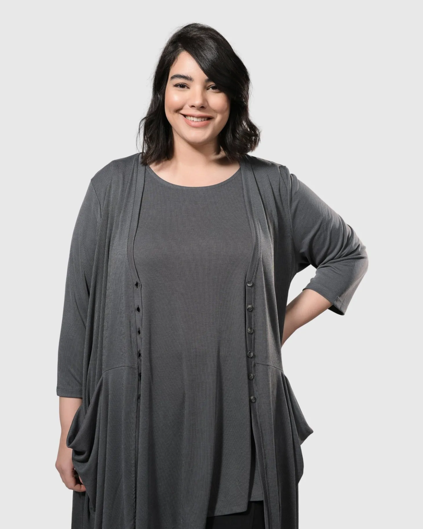 Women Alembika Essential Joy Sleeveless Tunic Top, Grey