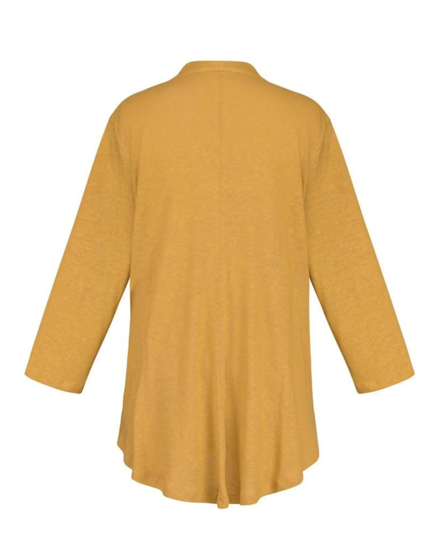 Women Alembika Essential Linen V-Neck Top, Yellow