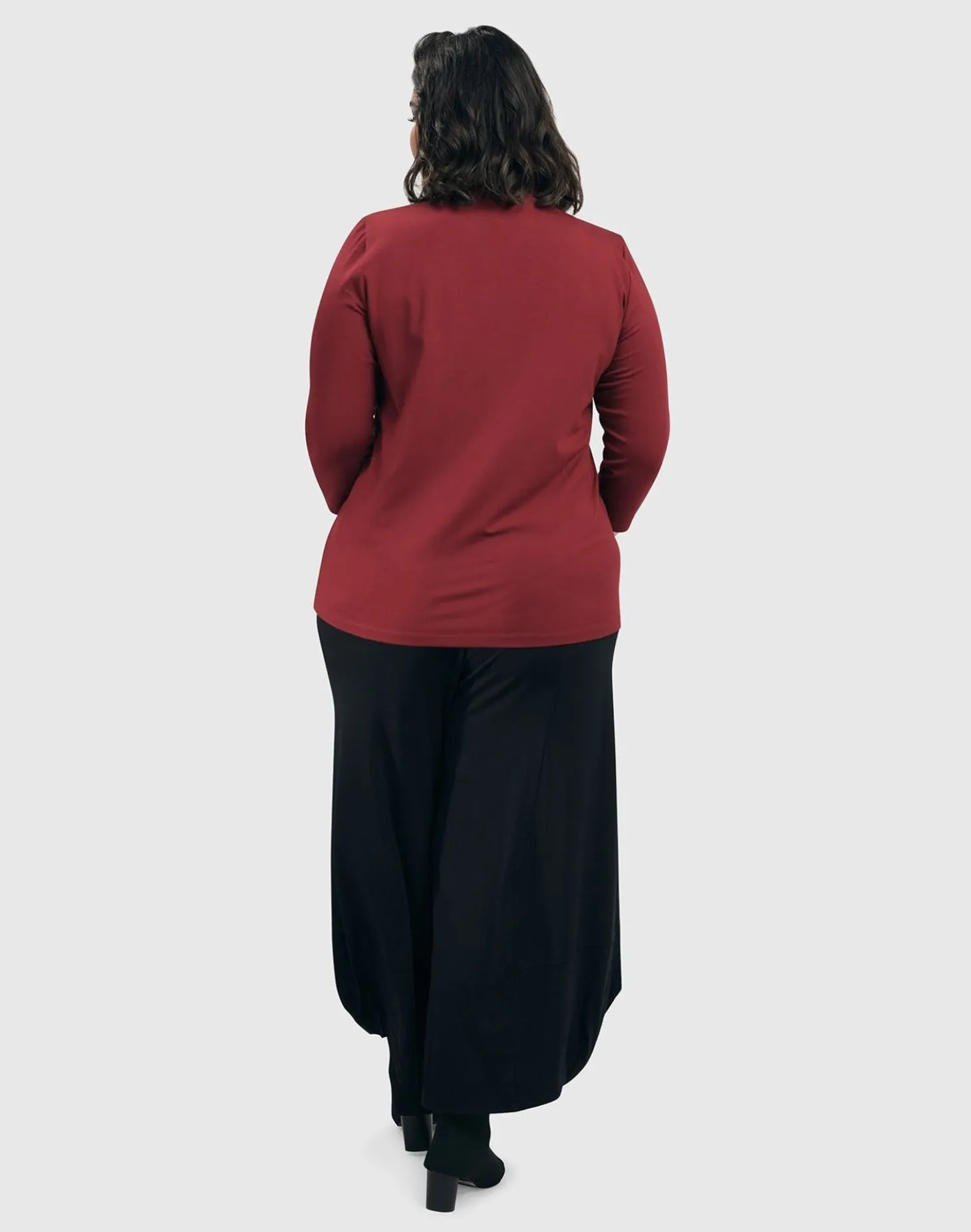 Women Alembika Essential Mockneck Top, Plum