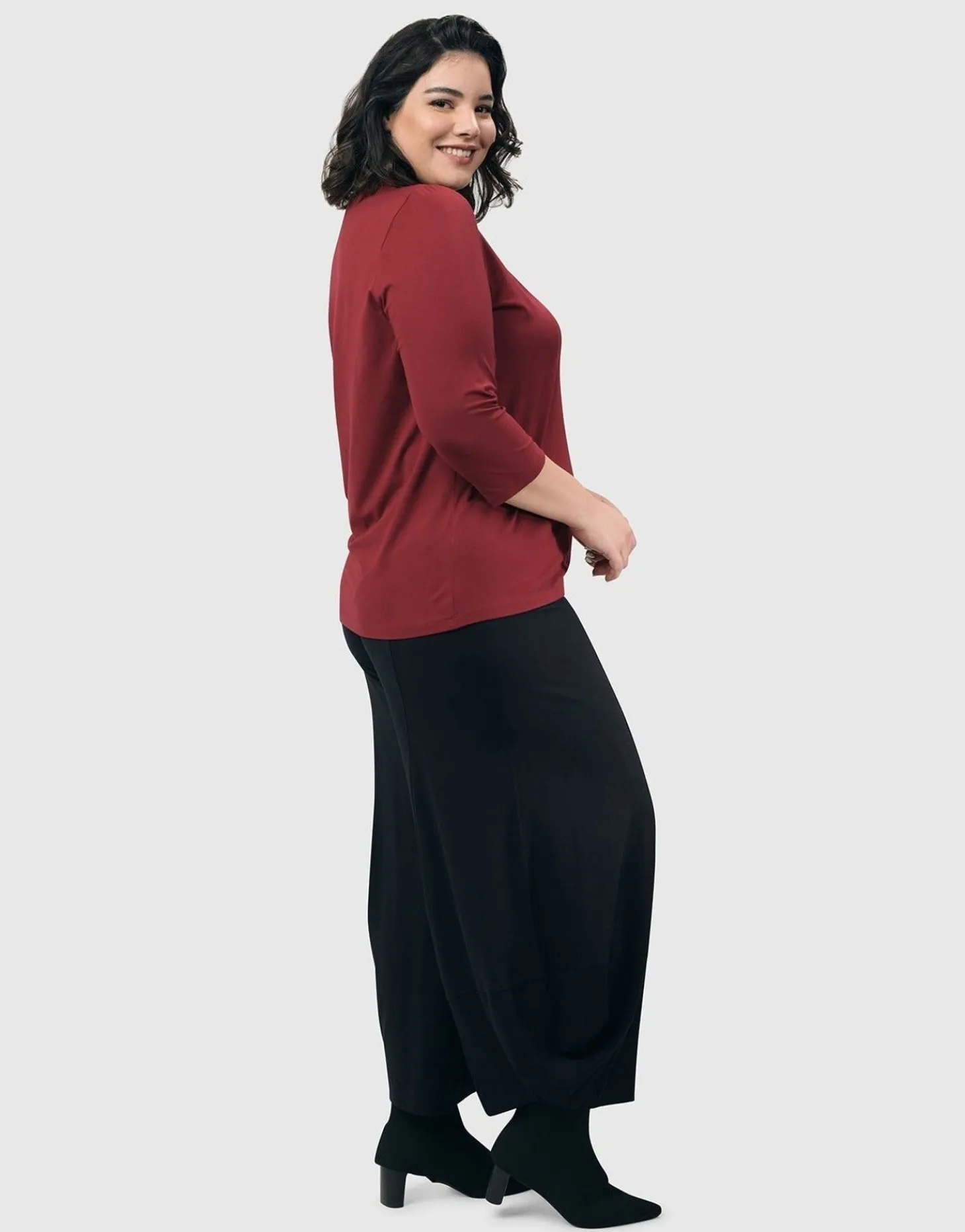 Women Alembika Essential Mockneck Top, Plum