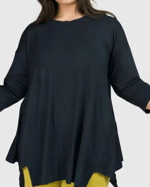 Women Alembika Essential Oversized Trapeze Top, Ocean