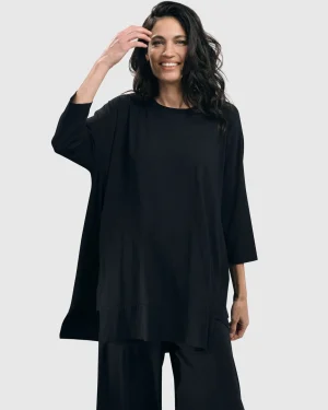 Women Alembika Essential Oversized Trapeze Top, Black