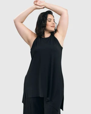 Women Alembika Essential Sleeveless Tunic Top, Black