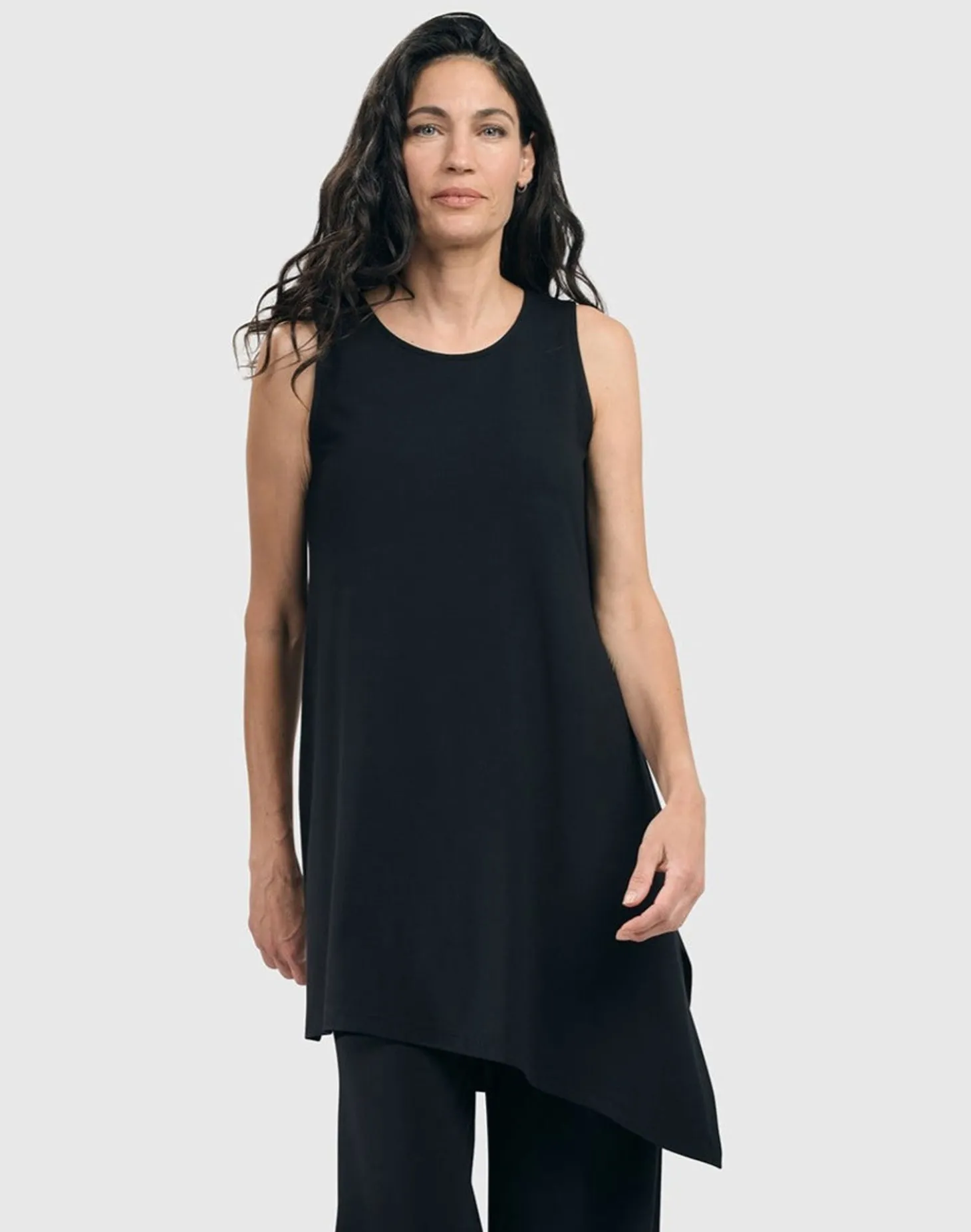 Women Alembika Essential Sleeveless Tunic Top, Black