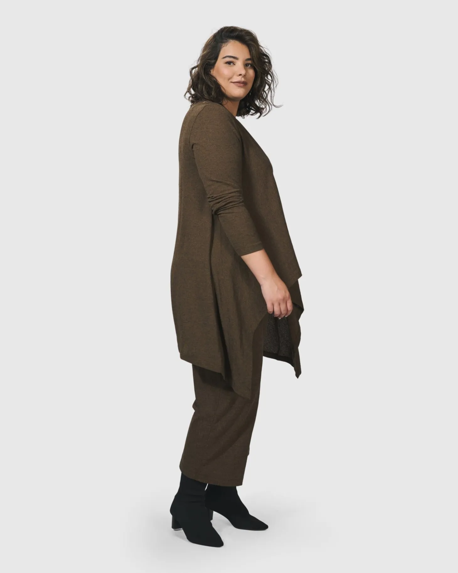 Women Alembika Essential Swing Tunic Top, Brown