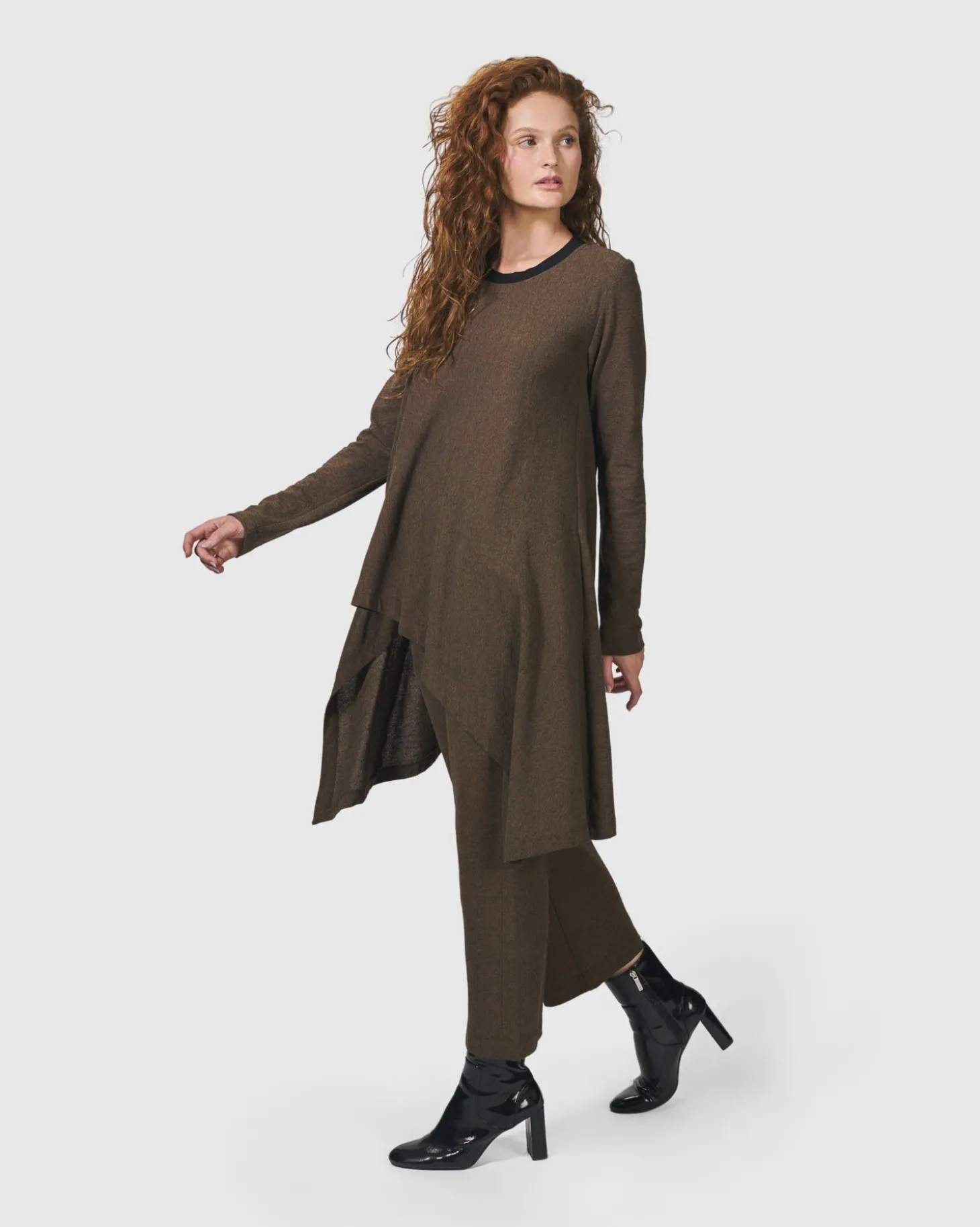 Women Alembika Essential Swing Tunic Top, Brown