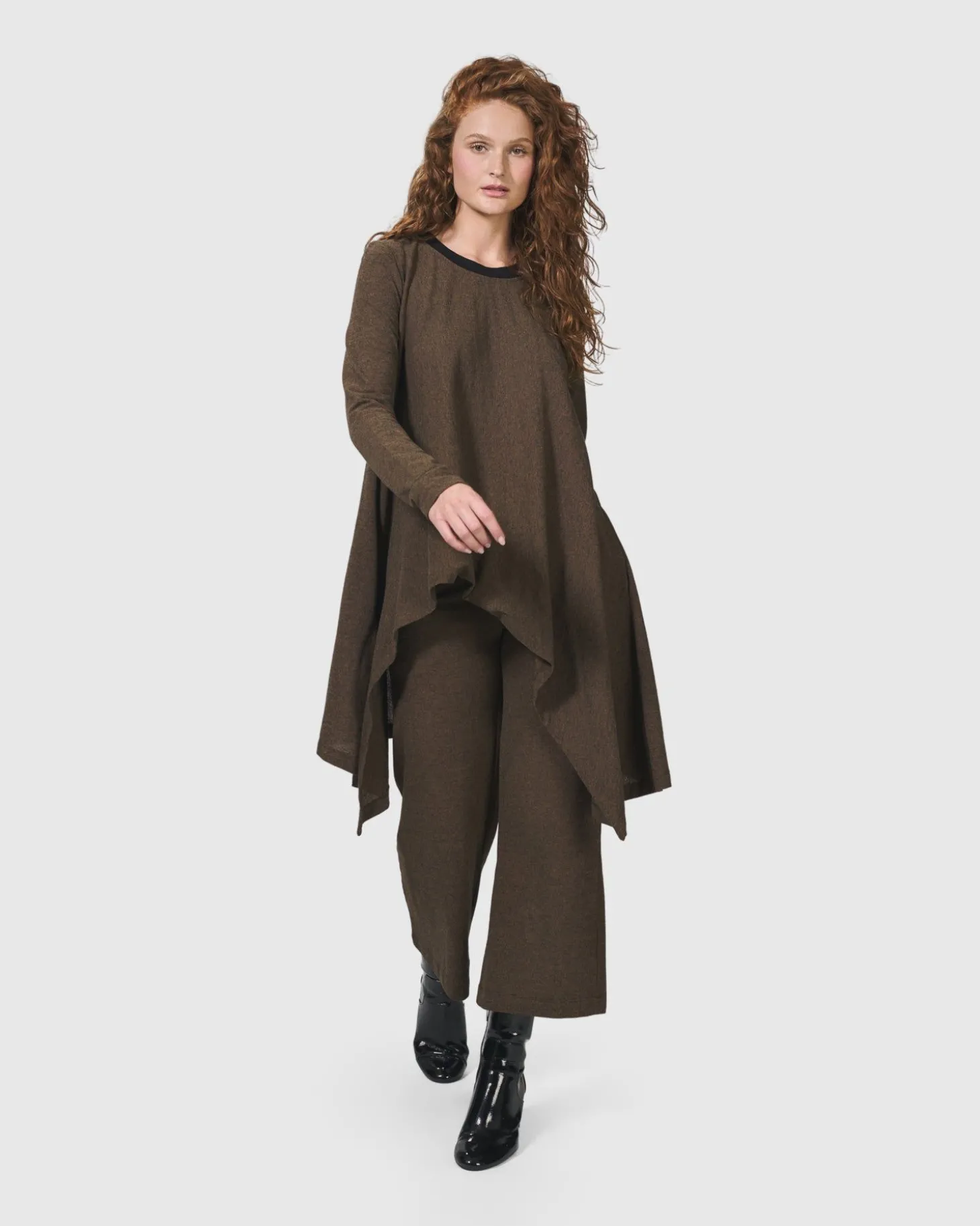 Women Alembika Essential Swing Tunic Top, Brown