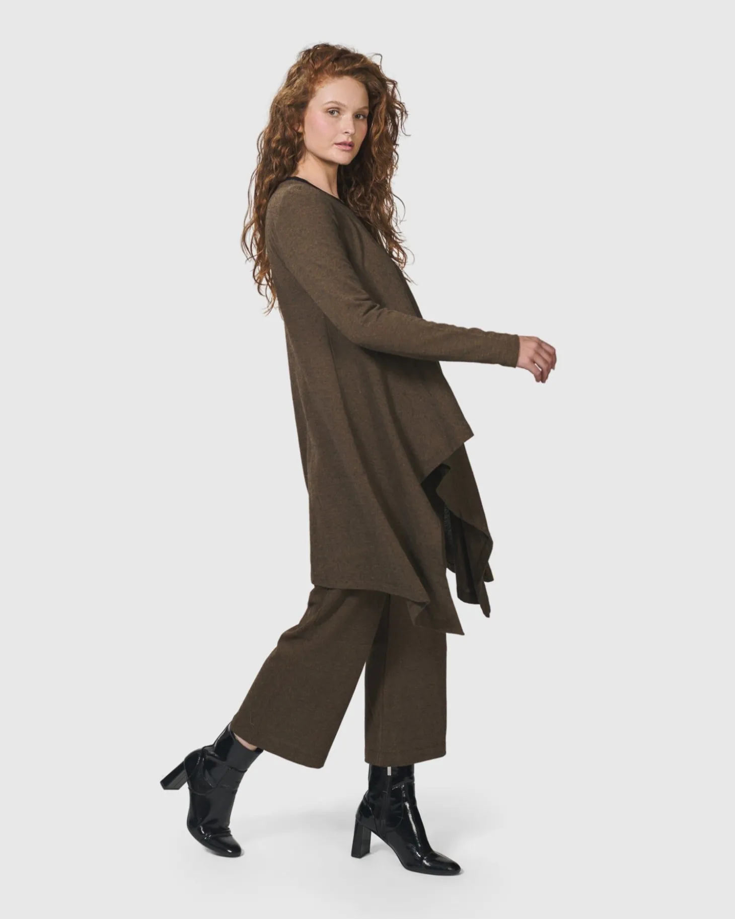 Women Alembika Essential Swing Tunic Top, Brown