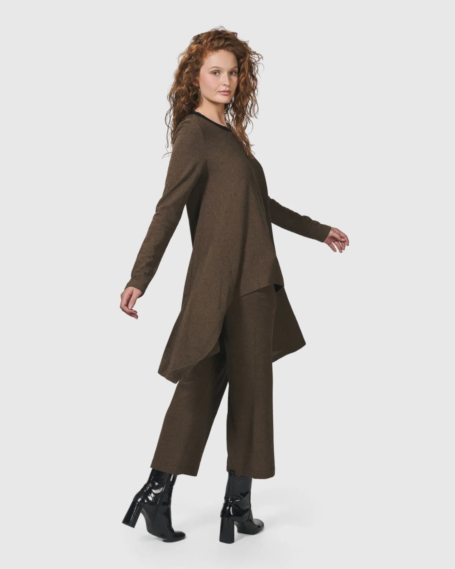 Women Alembika Essential Swing Tunic Top, Brown