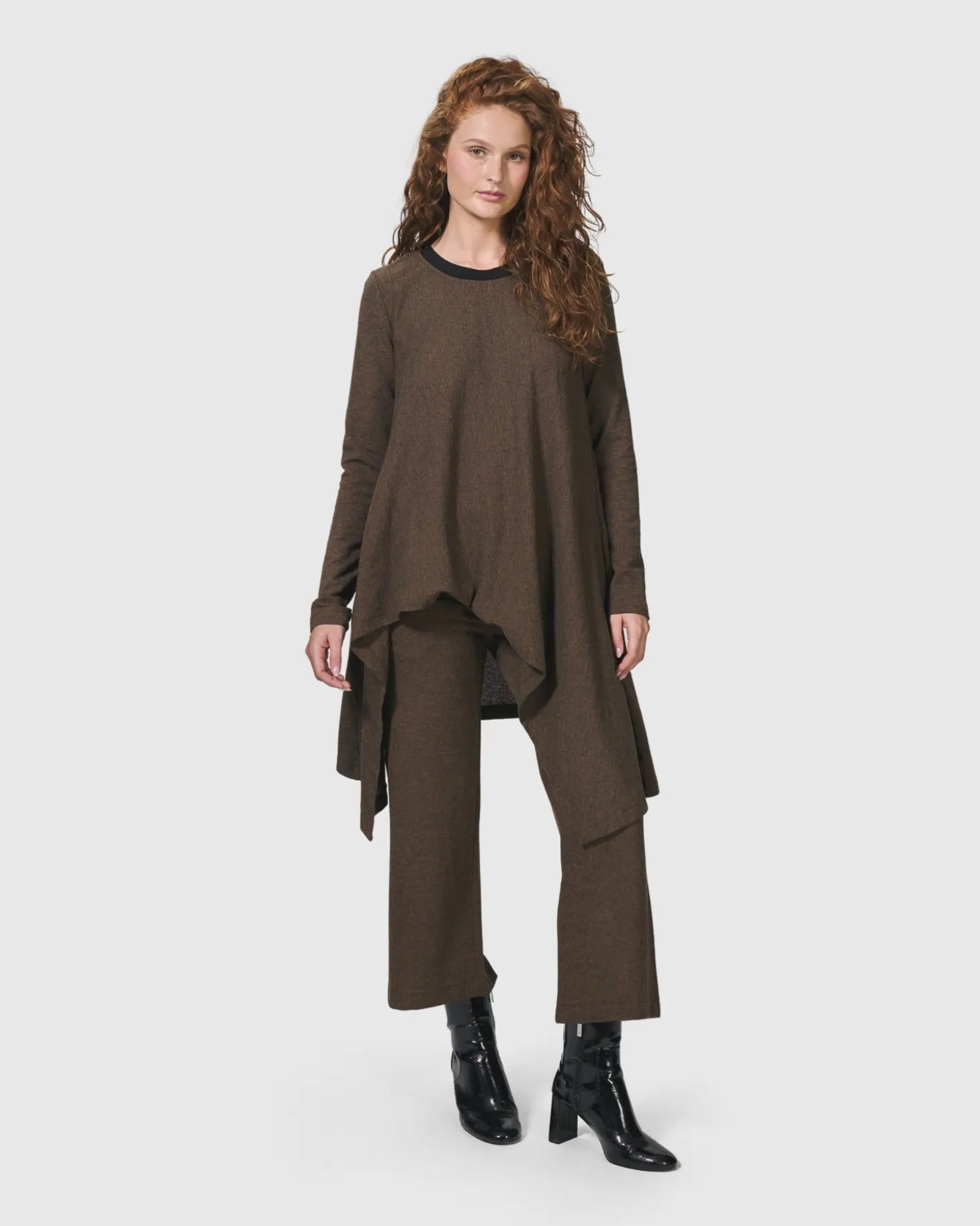 Women Alembika Essential Swing Tunic Top, Brown