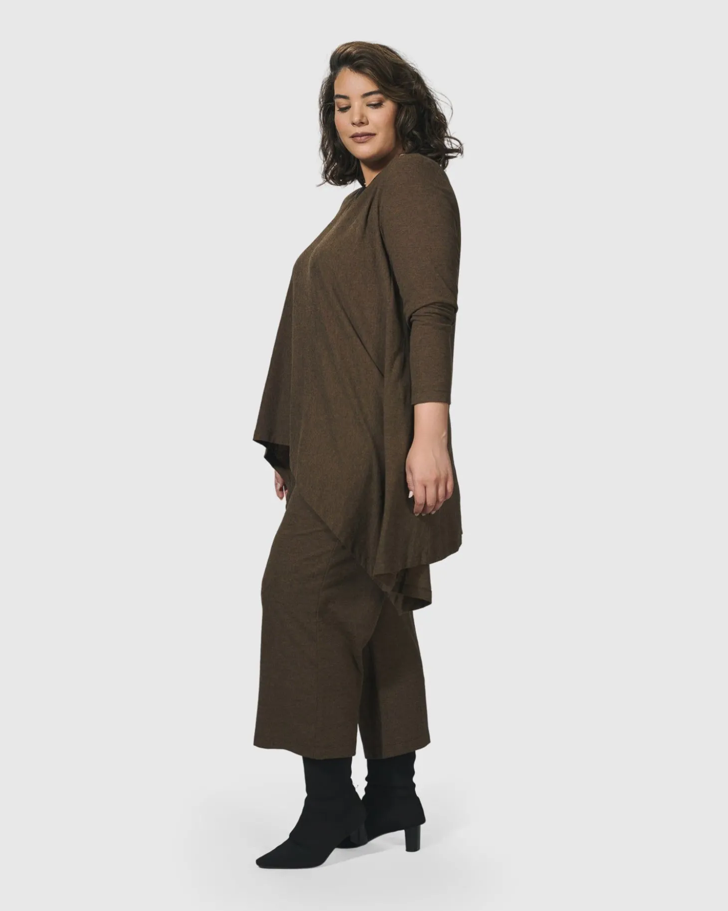 Women Alembika Essential Swing Tunic Top, Brown