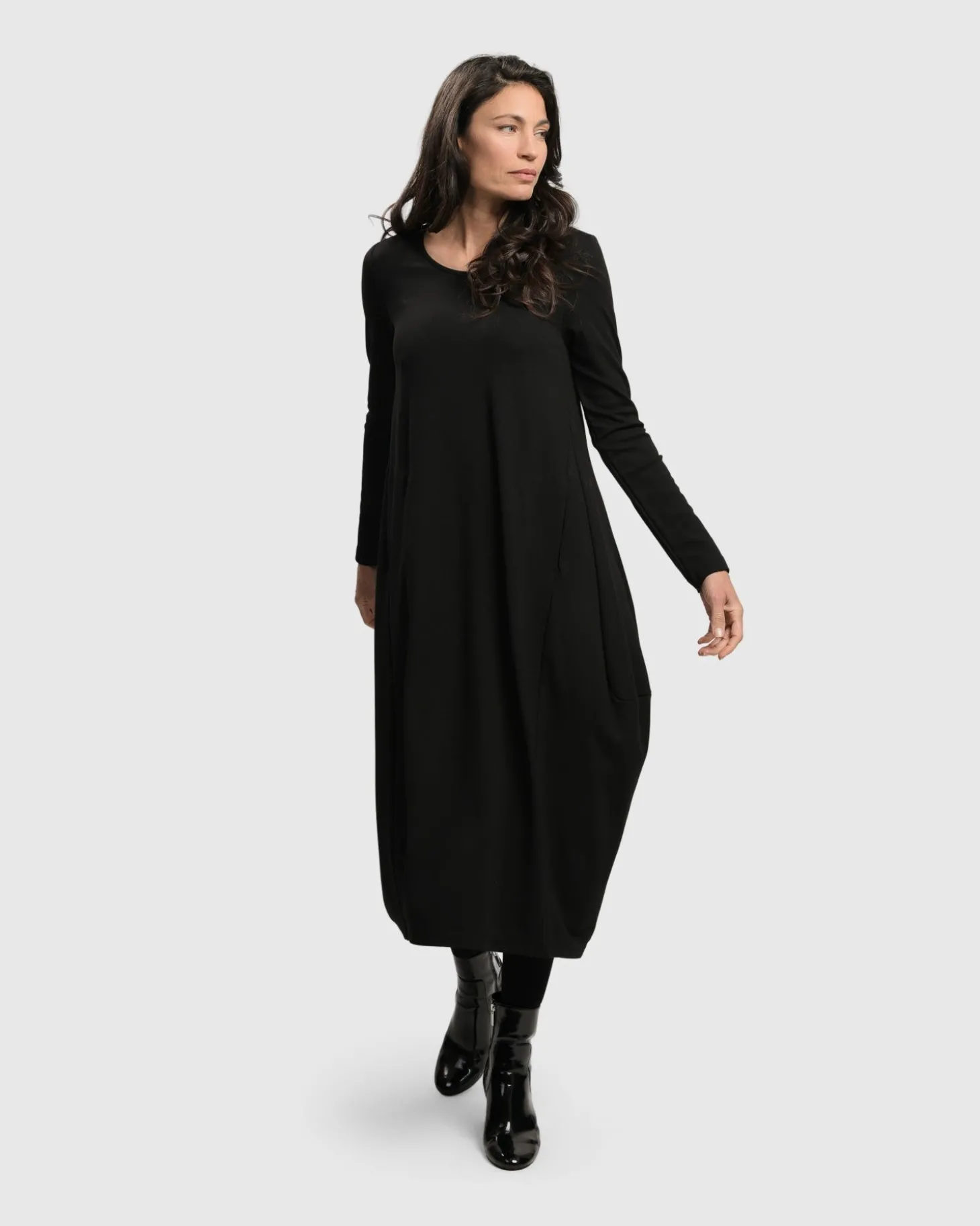 Women Alembika Essential Toned Up Midi Dress, Black