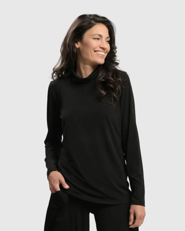 Women Alembika Essential Ultimate Turtleneck Top, Black