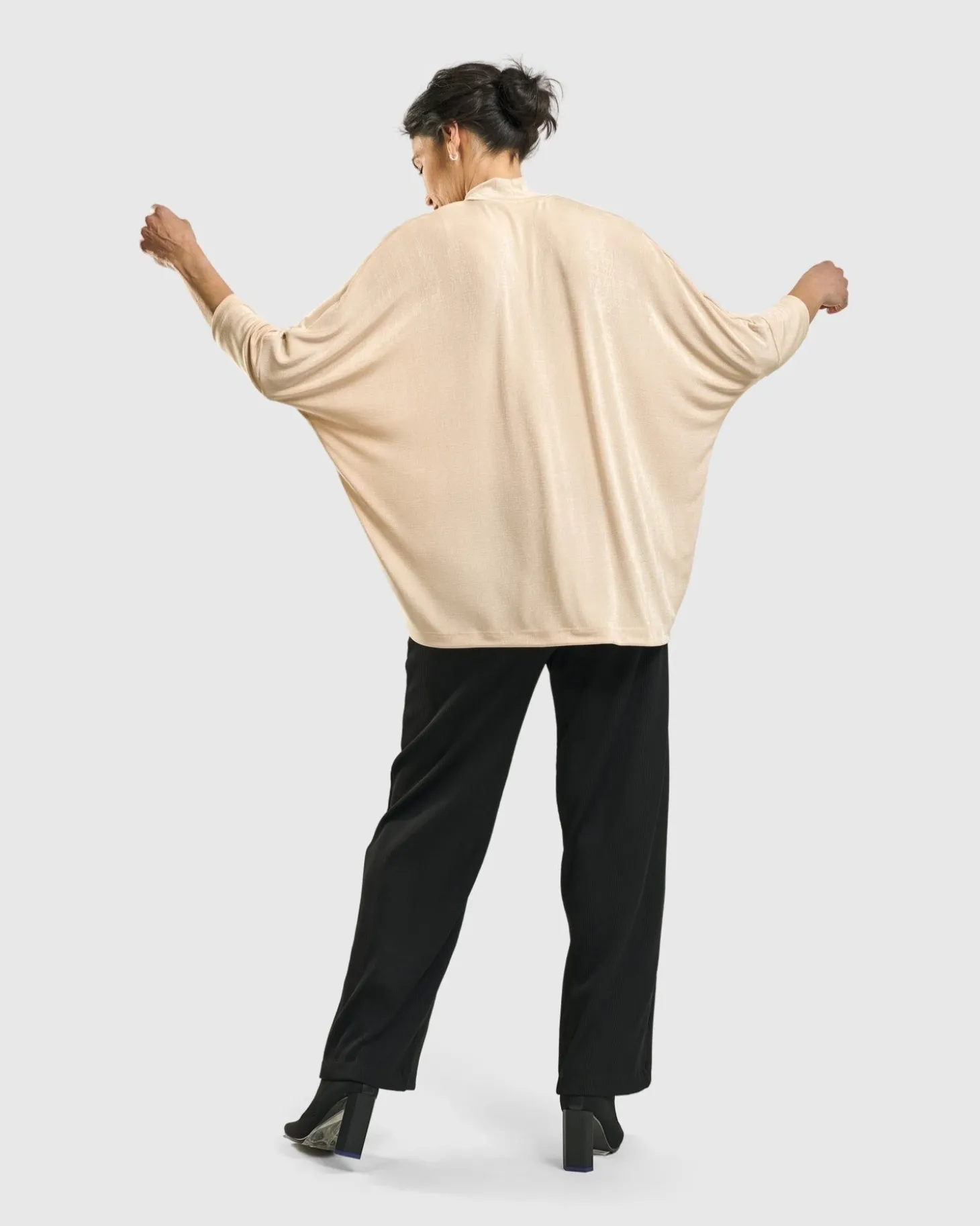 Women Alembika Fawn Mockneck Top, Nude
