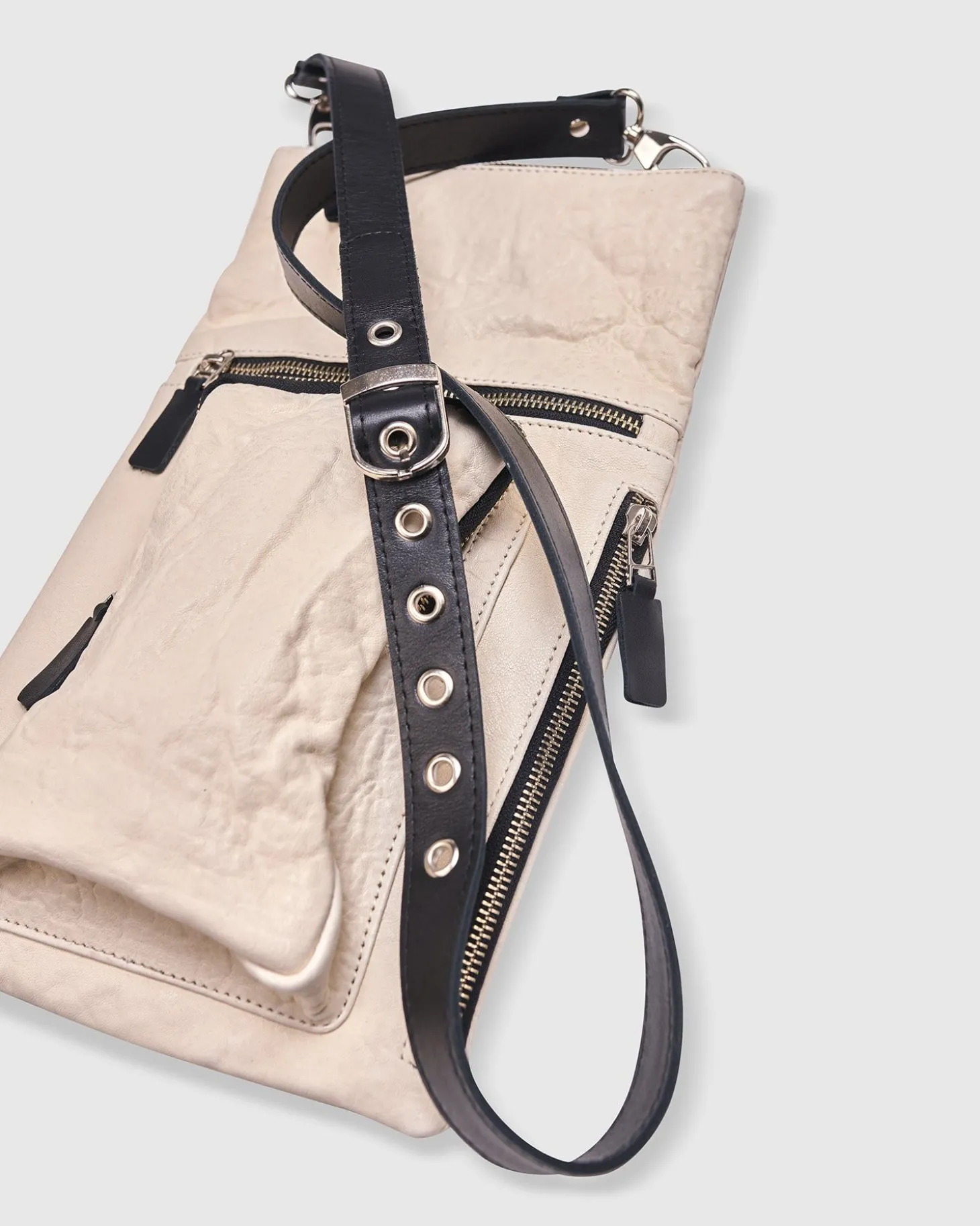 Women Alembika Flat Stash Pouch Bag, Ivory