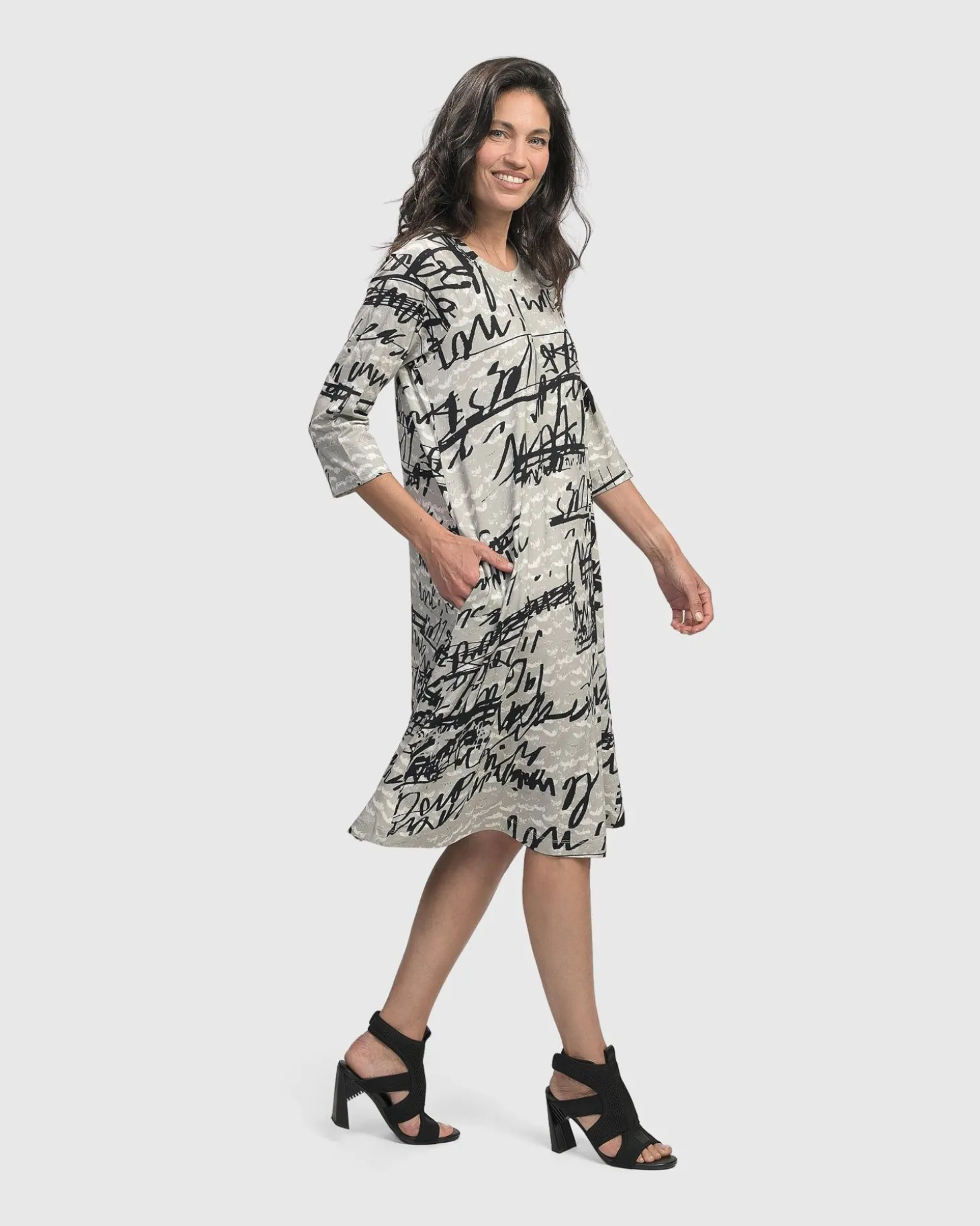 Women Alembika Flirty A Line Dress, Script