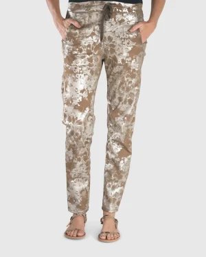 Women Alembika Floral Iconic Stretch Jeans, Coffee