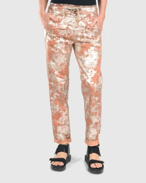 Women Alembika Floral Iconic Stretch Jeans, Rust