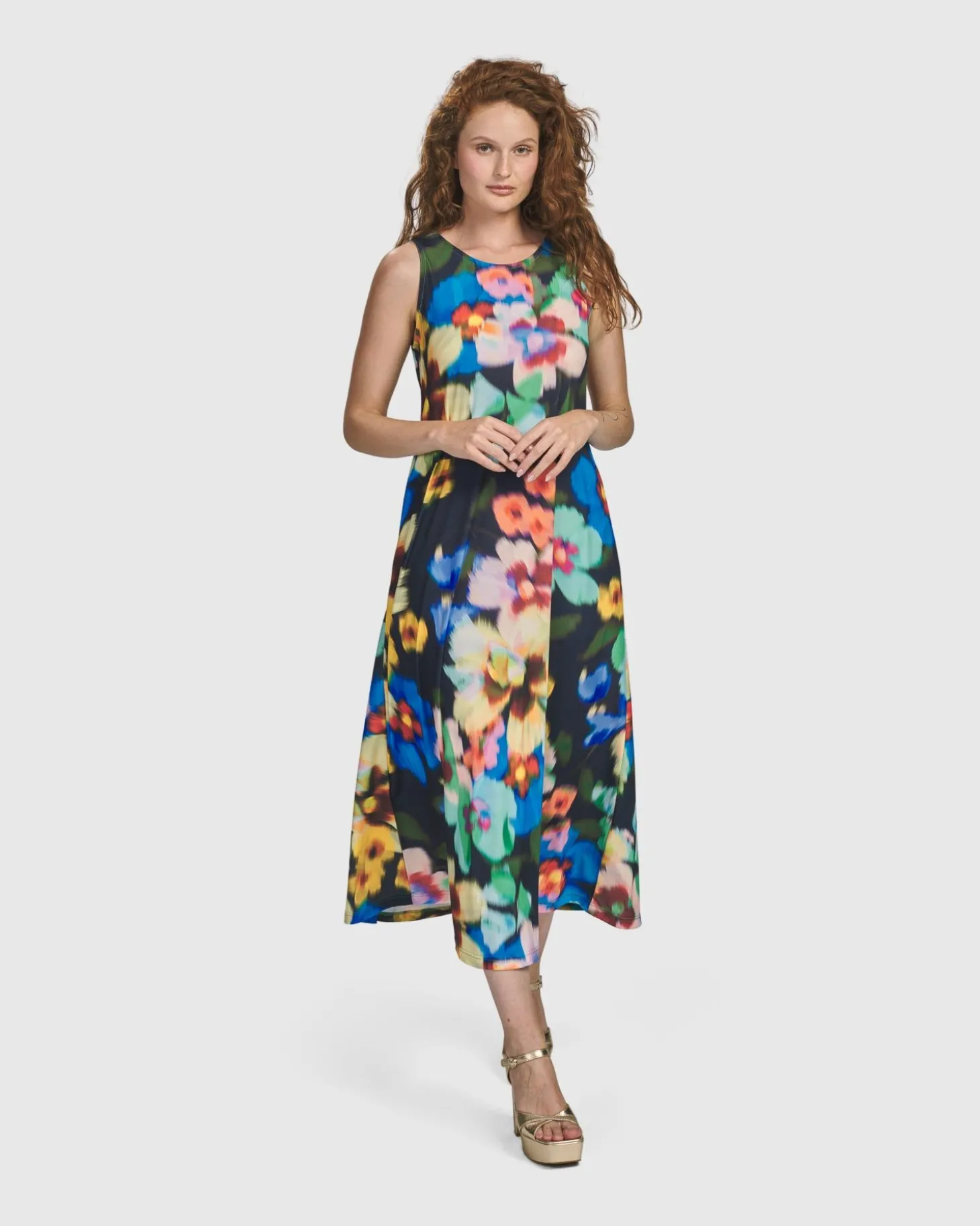 Women Alembika Forget-Me-Not Sleeveless Maxi Dress, Garden
