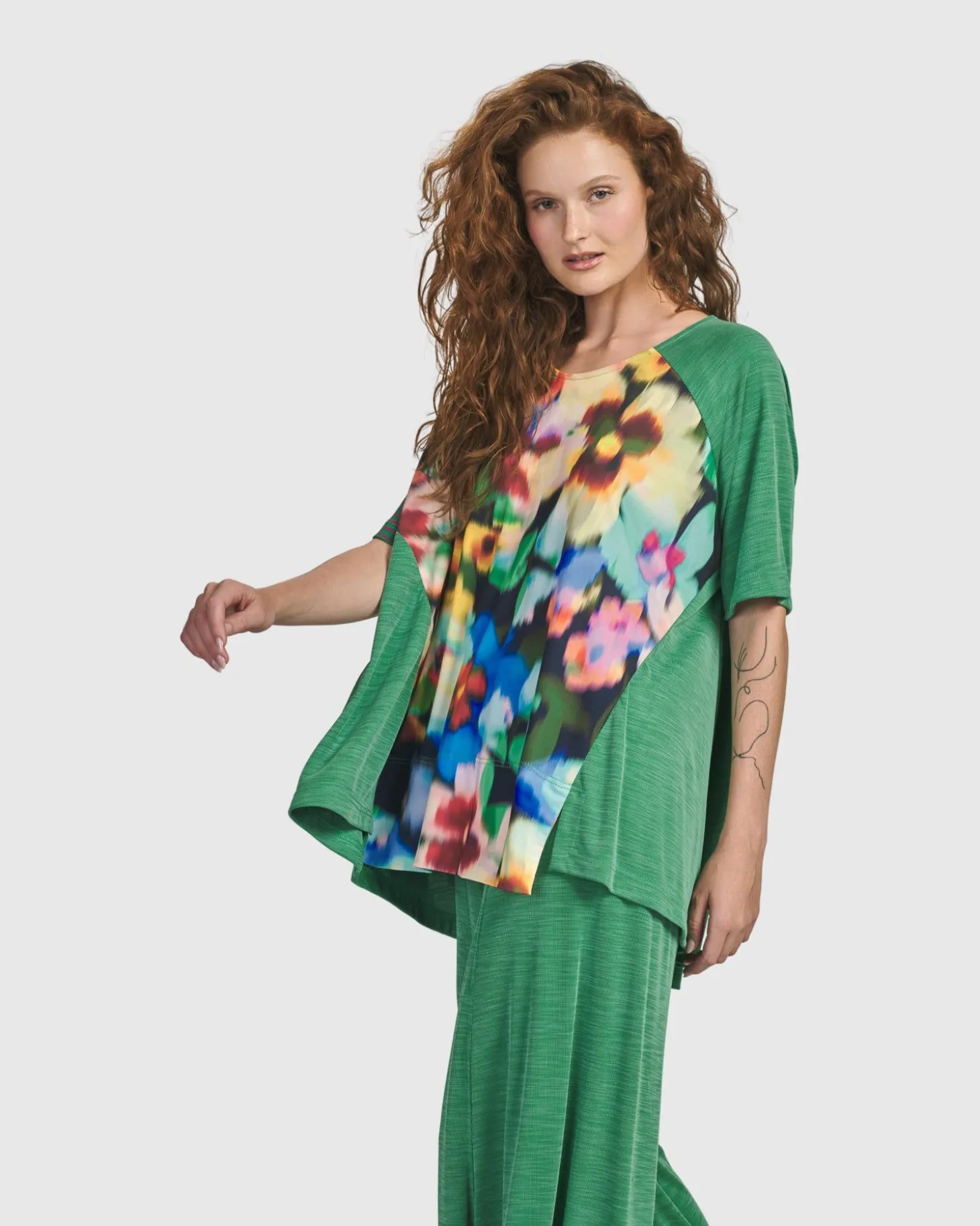 Women Alembika Forget-Me-Not Trapeze Top, Garden