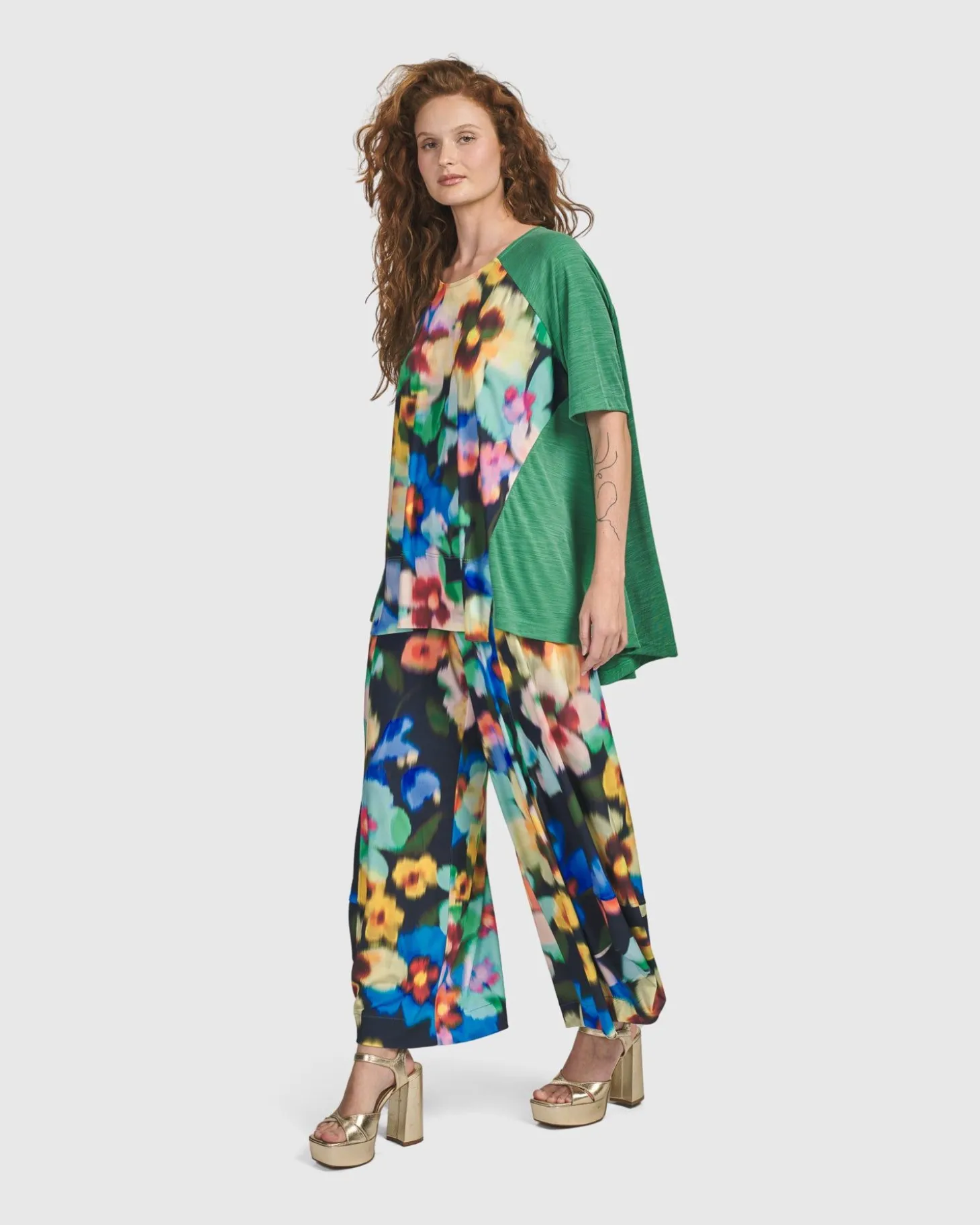 Women Alembika Forget-Me-Not Trapeze Top, Garden