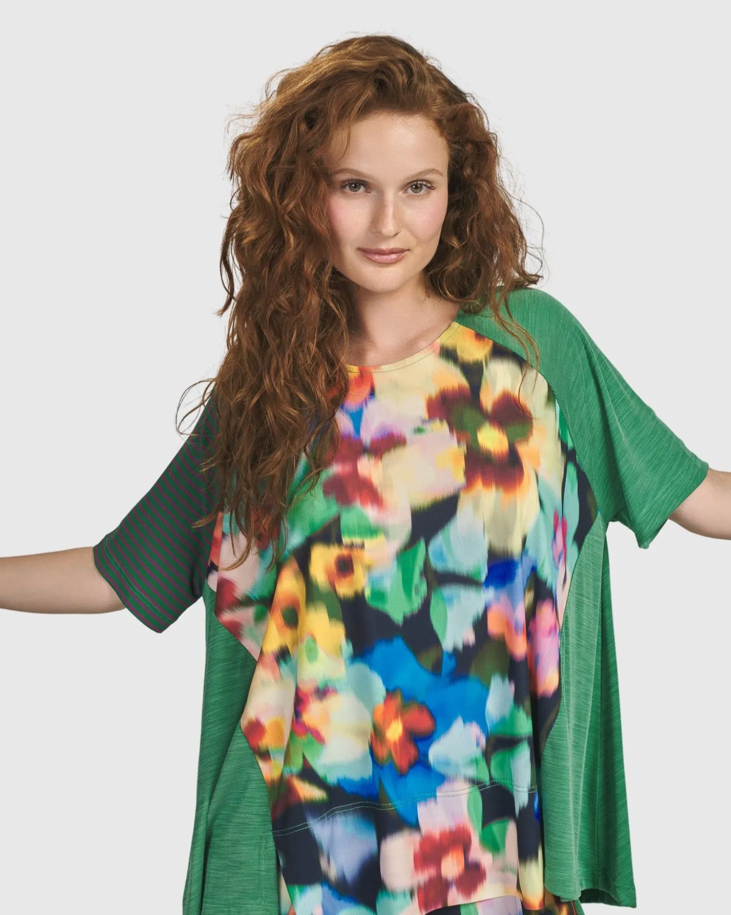 Women Alembika Forget-Me-Not Trapeze Top, Garden
