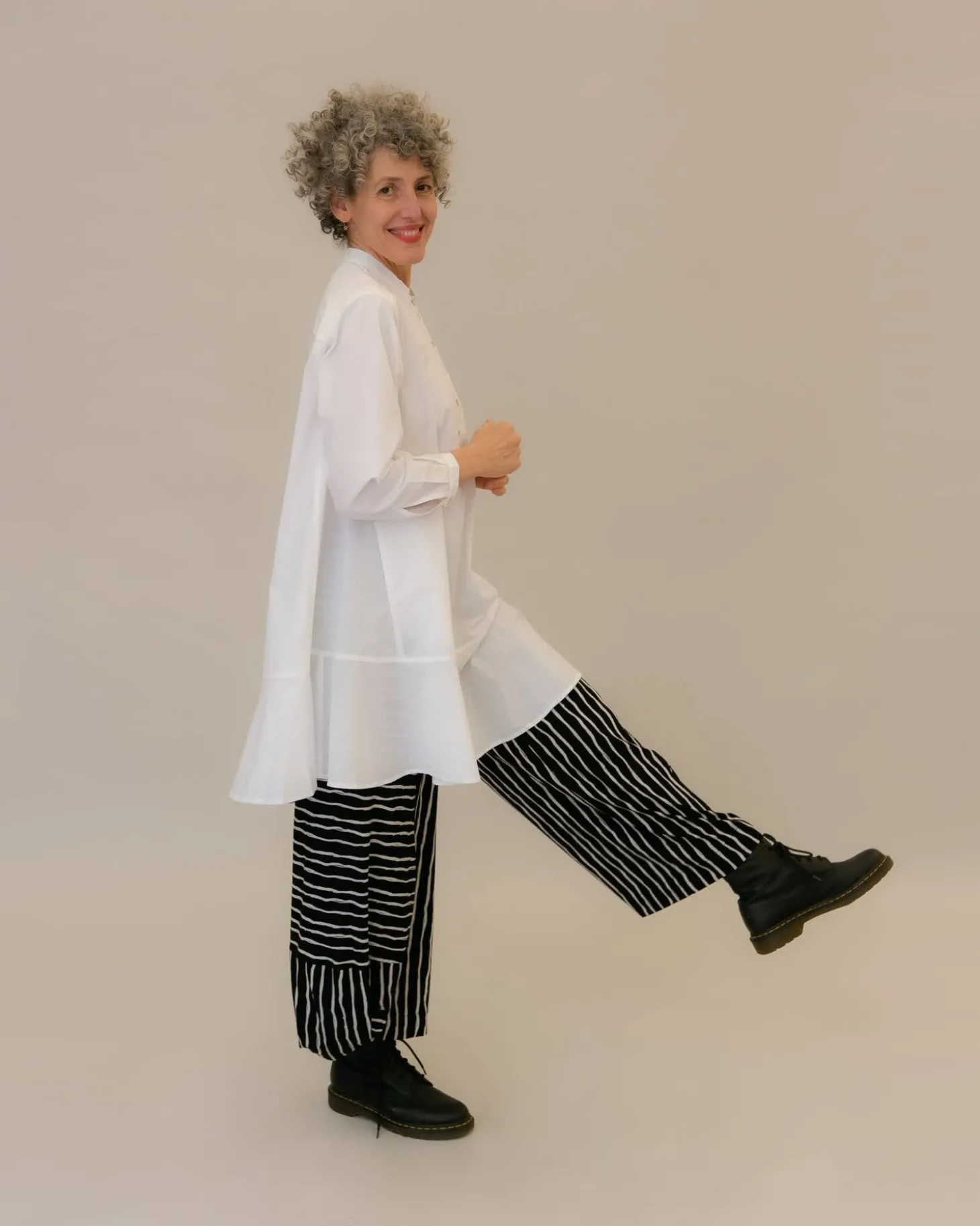 Women Alembika Freedom Flounce Tunic Shirt, White