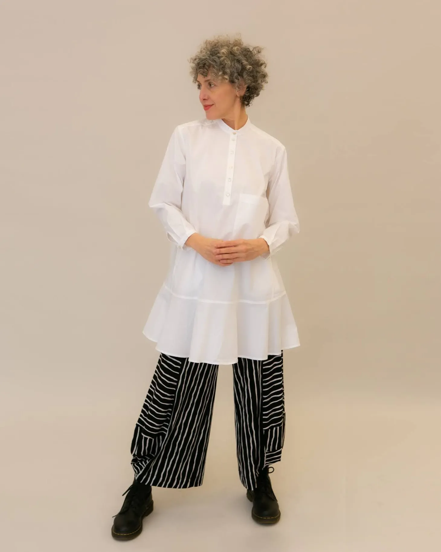 Women Alembika Freedom Flounce Tunic Shirt, White