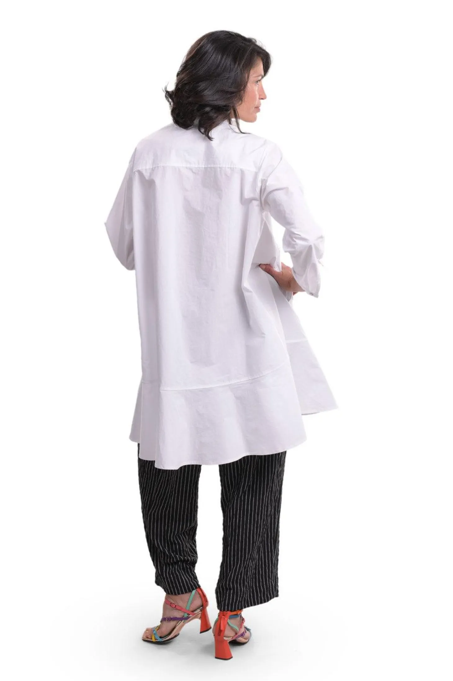 Women Alembika Freedom Flounce Tunic Shirt, White