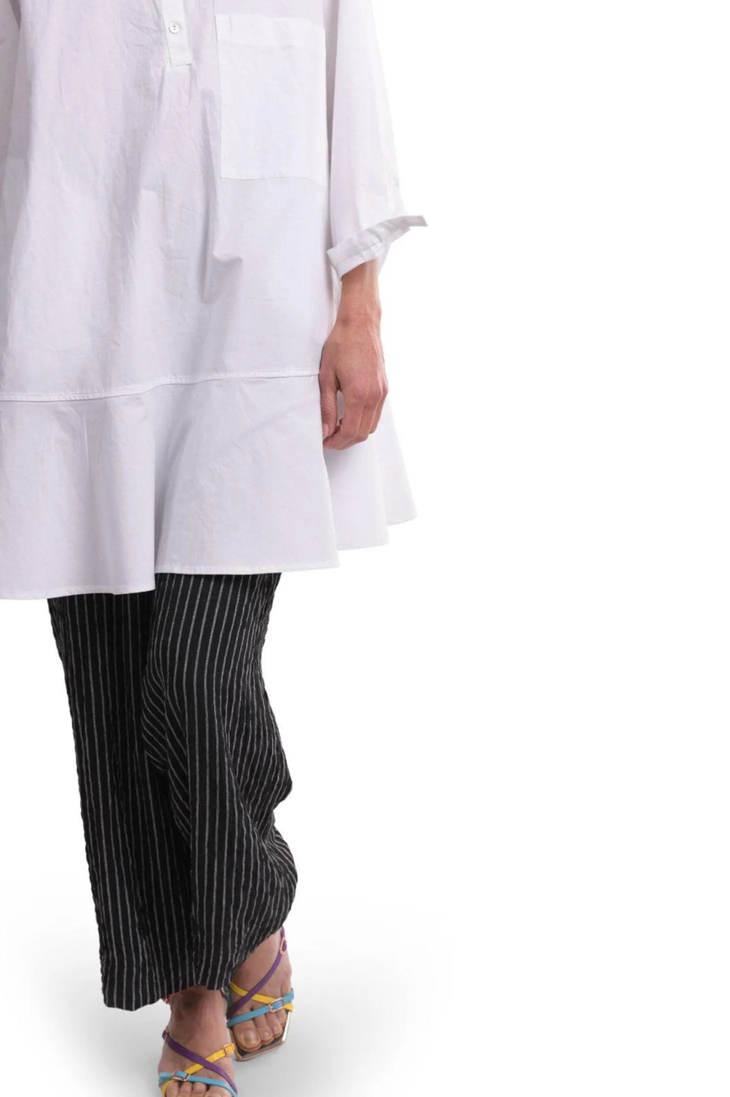Women Alembika Freedom Flounce Tunic Shirt, White