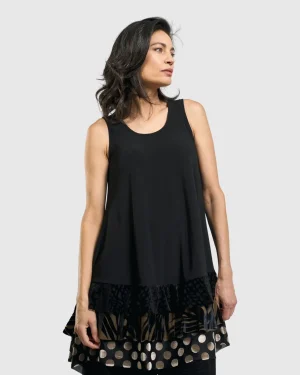 Women Alembika Gemma Sleeveless Tunic Top, Gold