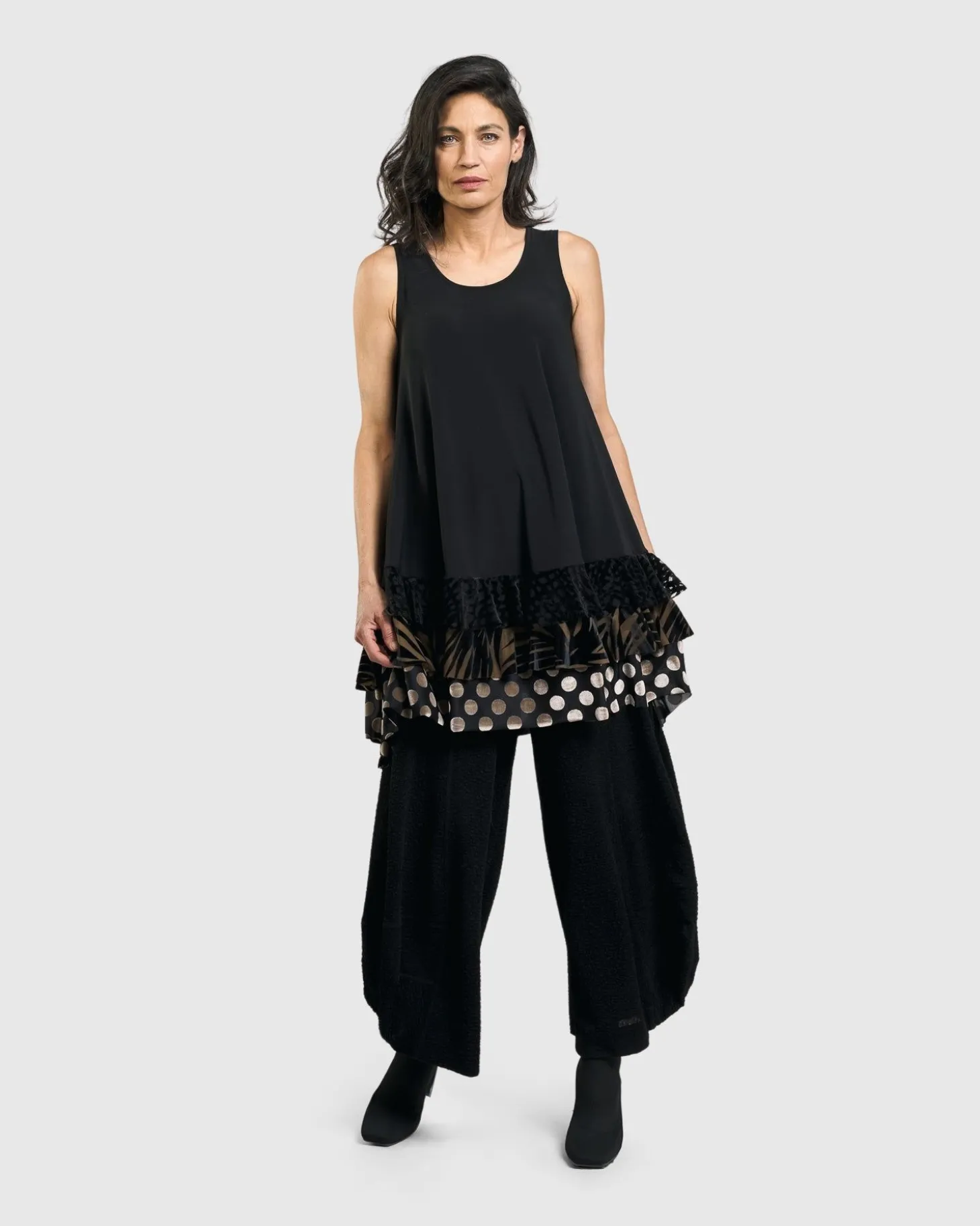 Women Alembika Gemma Sleeveless Tunic Top, Gold
