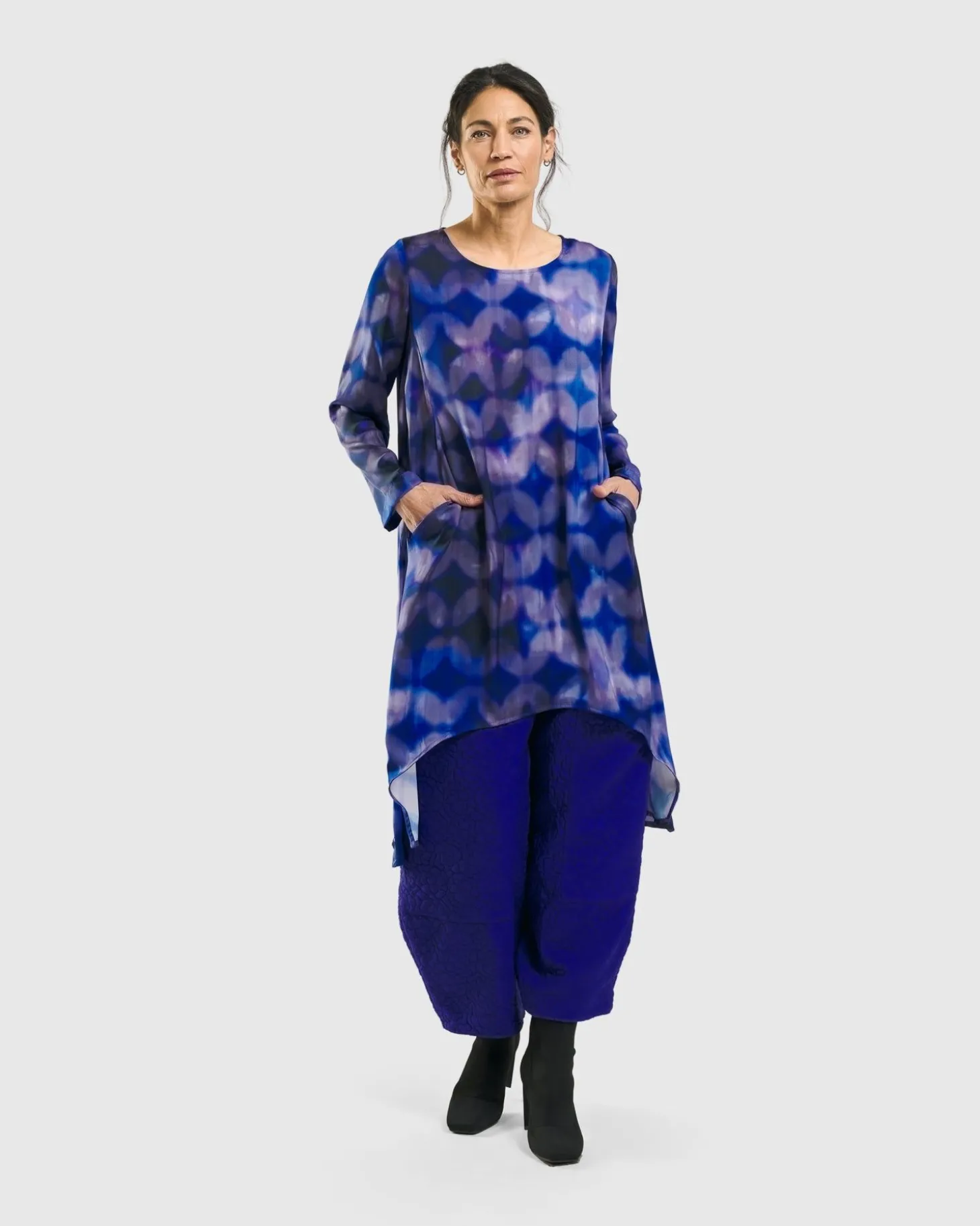 Women Alembika Gemstone Tunic Top, Royal
