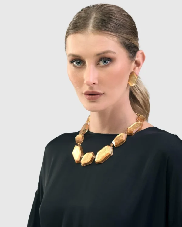 Women Alembika Glory Faceted Bead Necklace, Gold