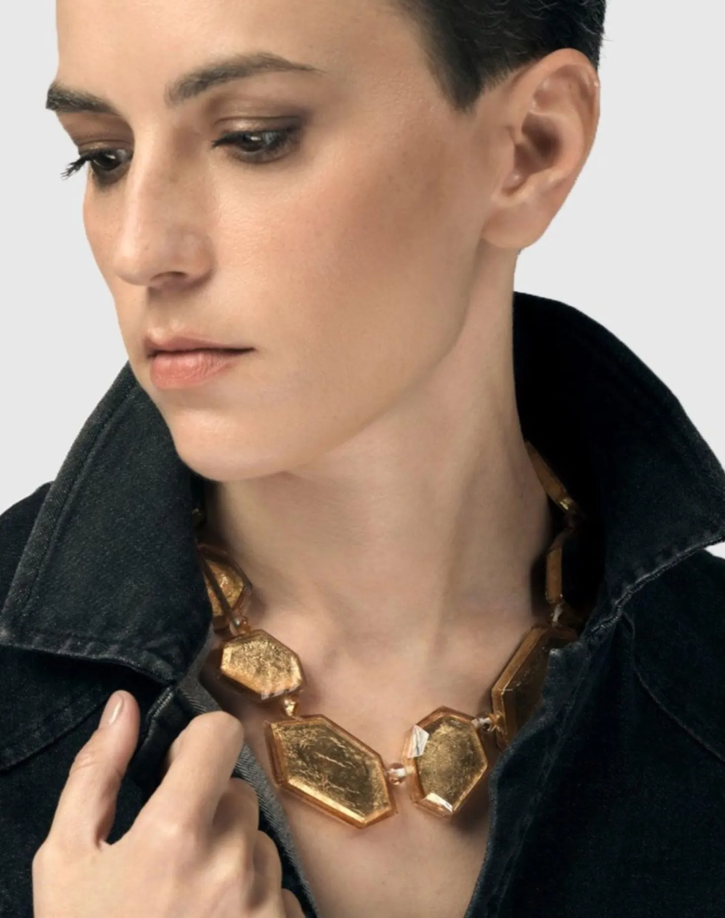 Women Alembika Glory Faceted Bead Necklace, Gold
