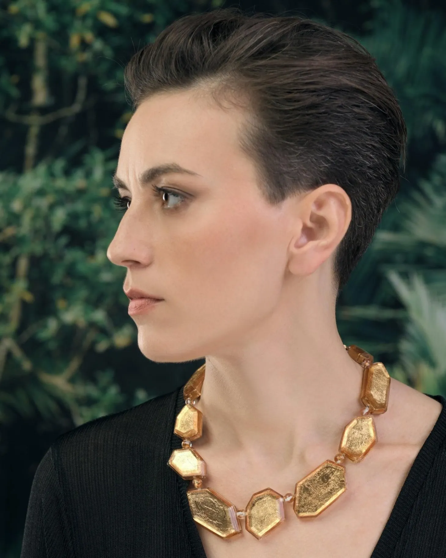 Women Alembika Glory Faceted Bead Necklace, Gold