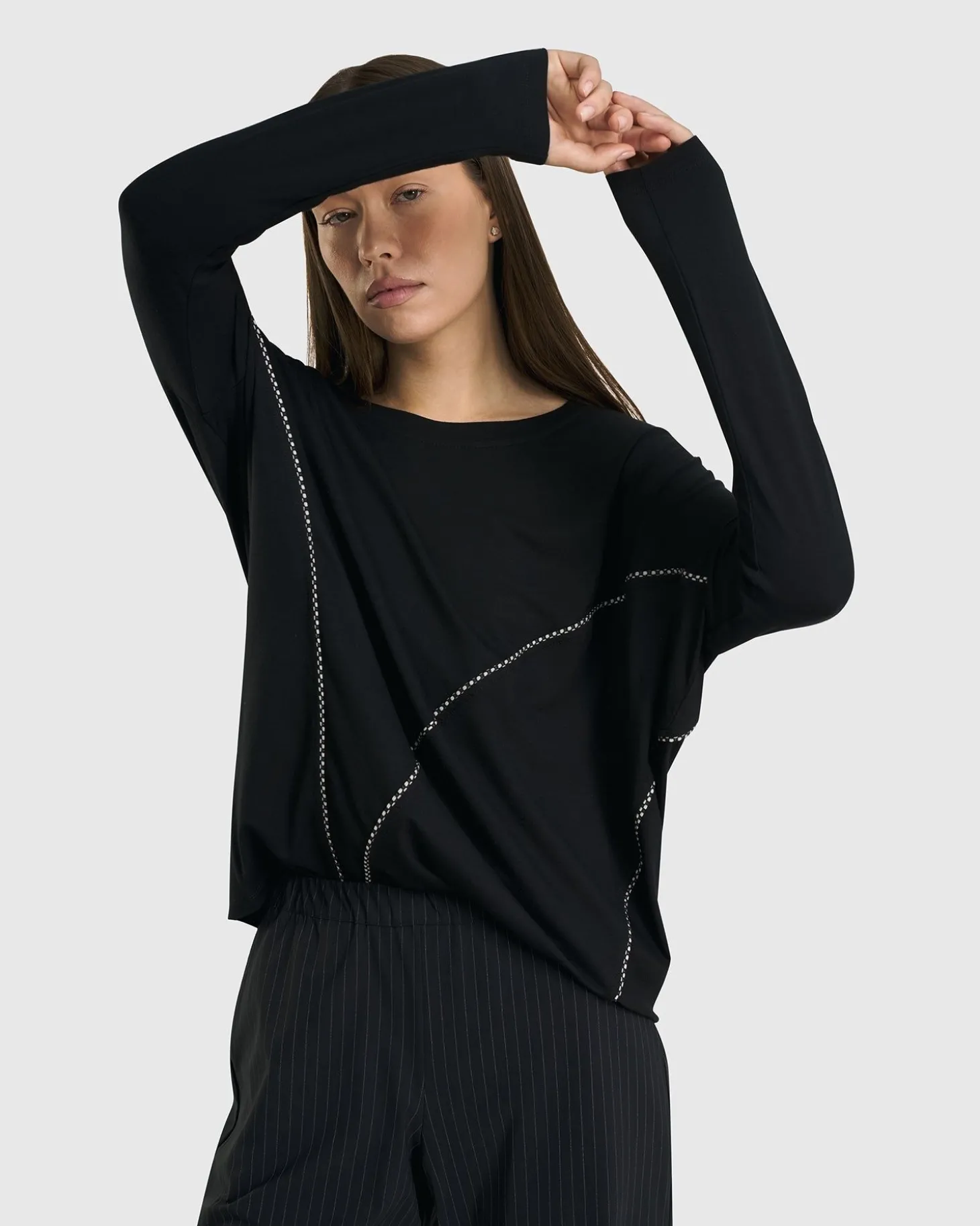Women Alembika Go-To Drop Sleeve Top, Black
