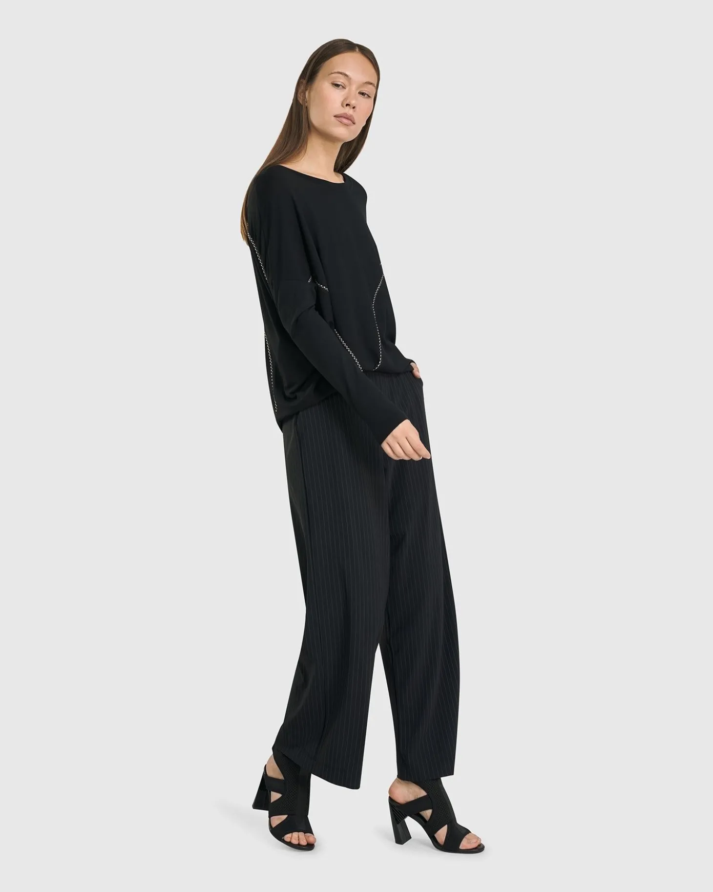 Women Alembika Go-To Drop Sleeve Top, Black