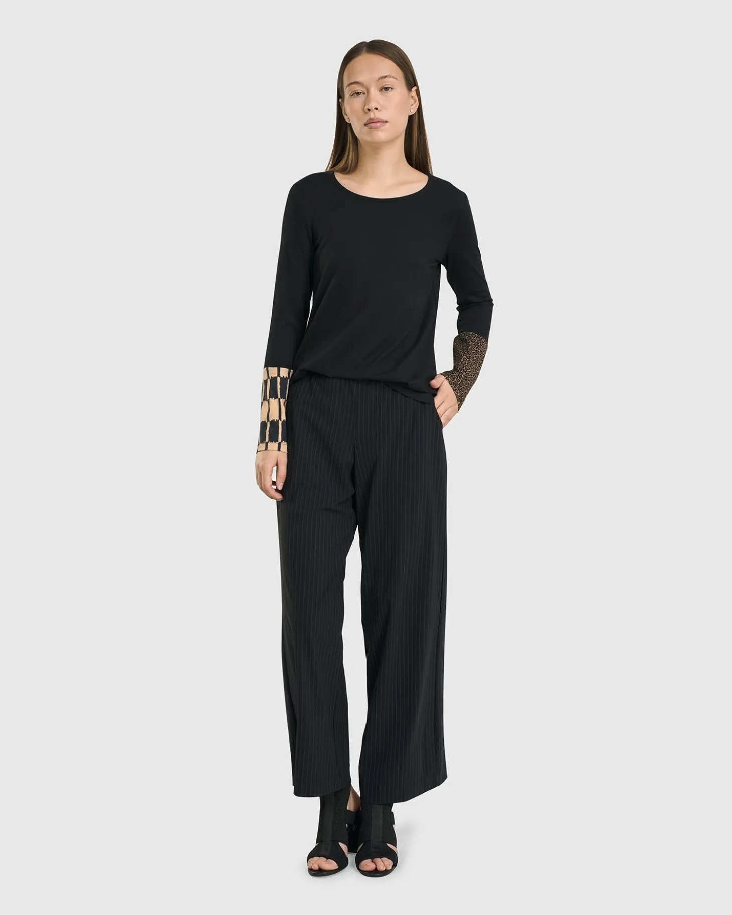 Women Alembika Go-To Long Sleeve Top, Coffee