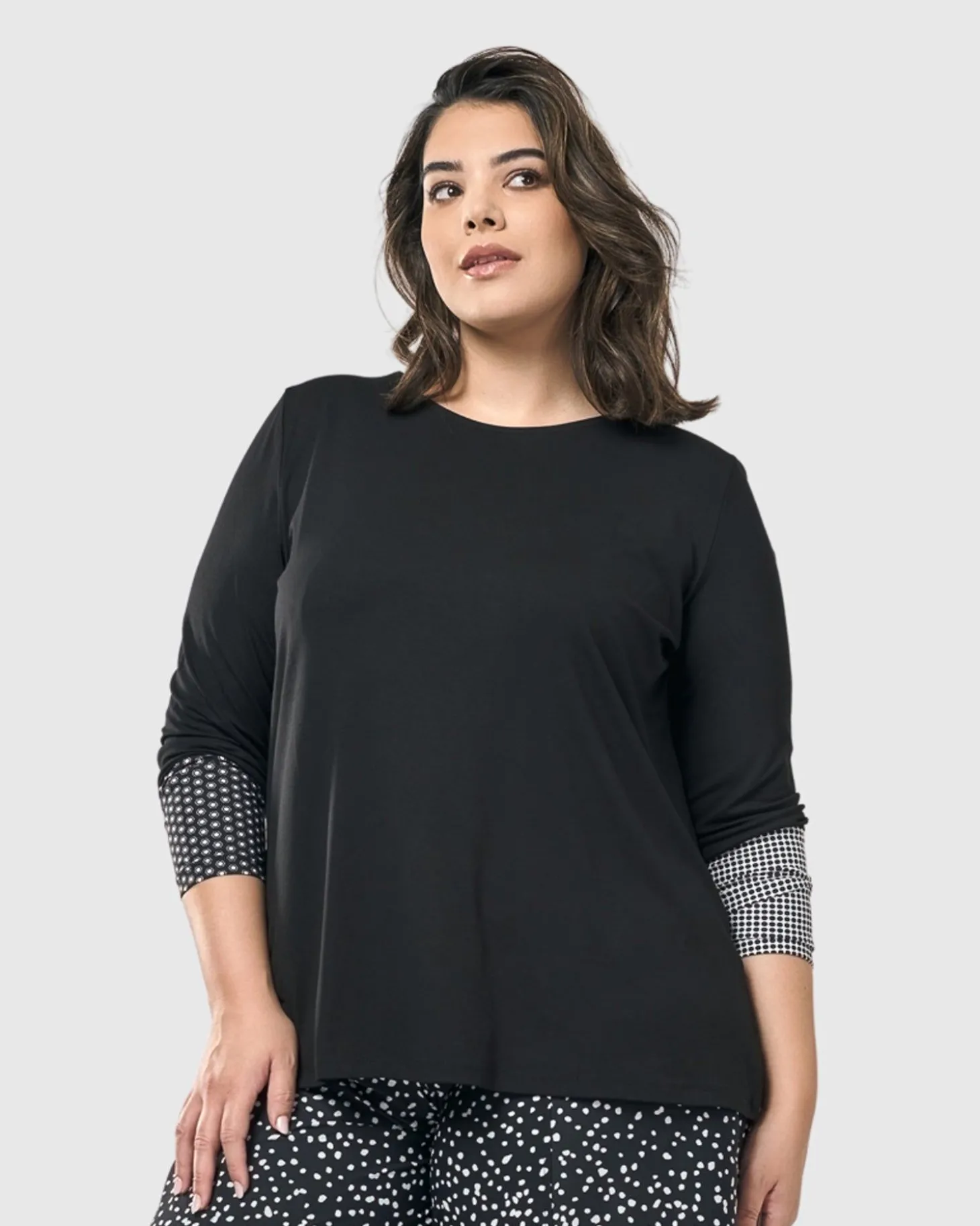 Women Alembika Go-To Long Sleeve Top, Mono