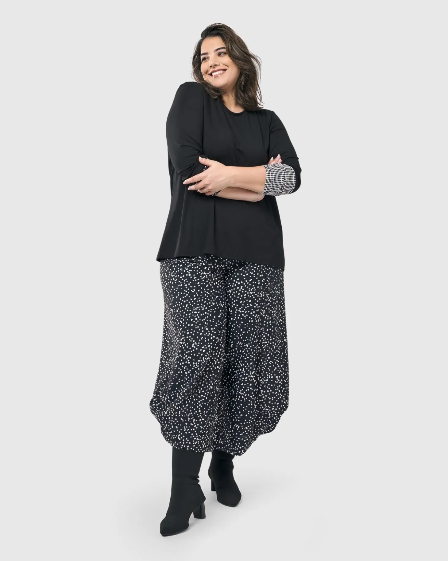 Women Alembika Go-To Long Sleeve Top, Mono