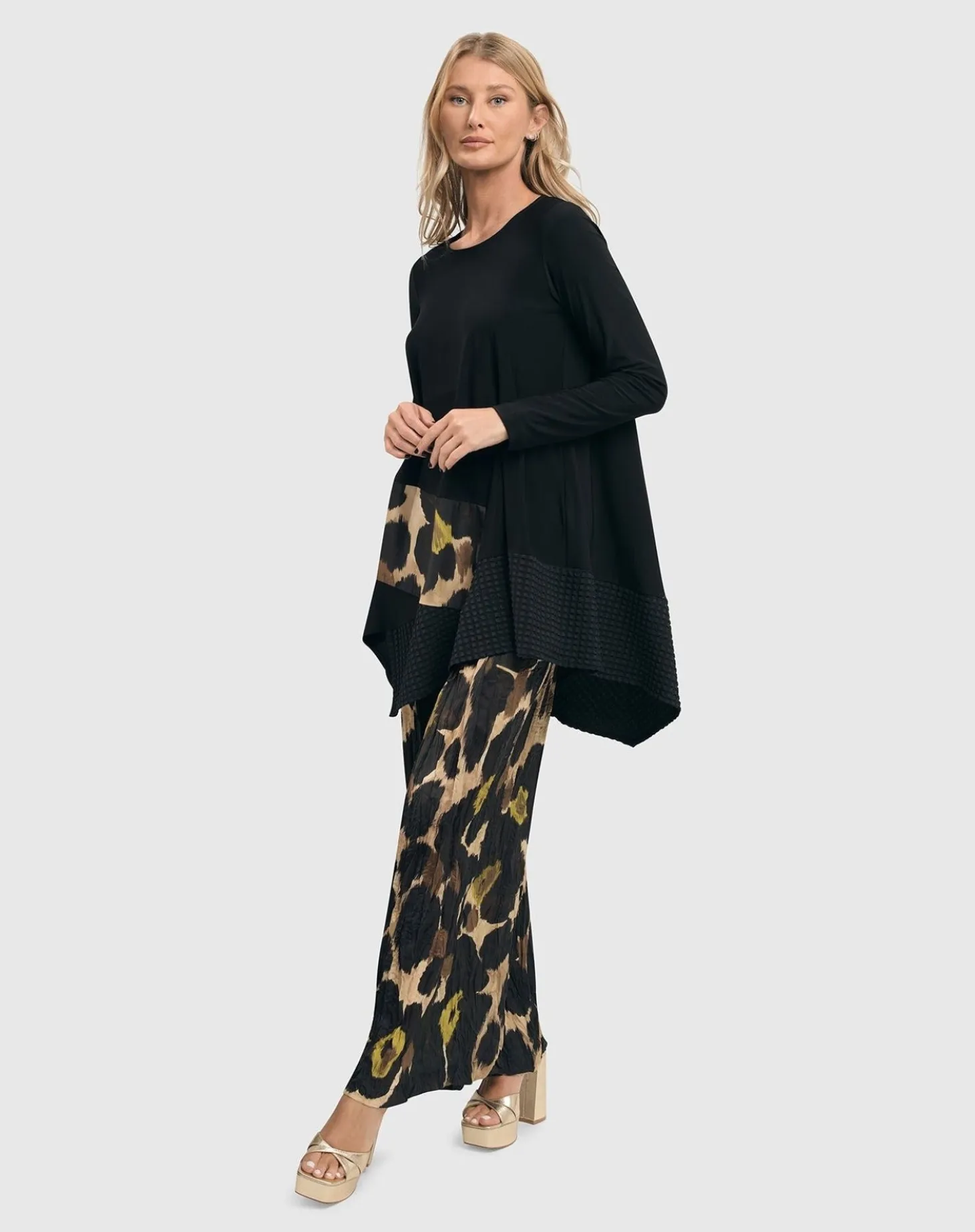 Women Alembika Hazel Mix Media Swing Top, Multi